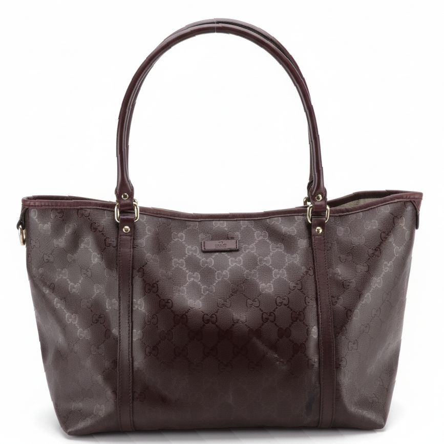Gucci Large Joy Tote in GG Imprime Canvas and Leather