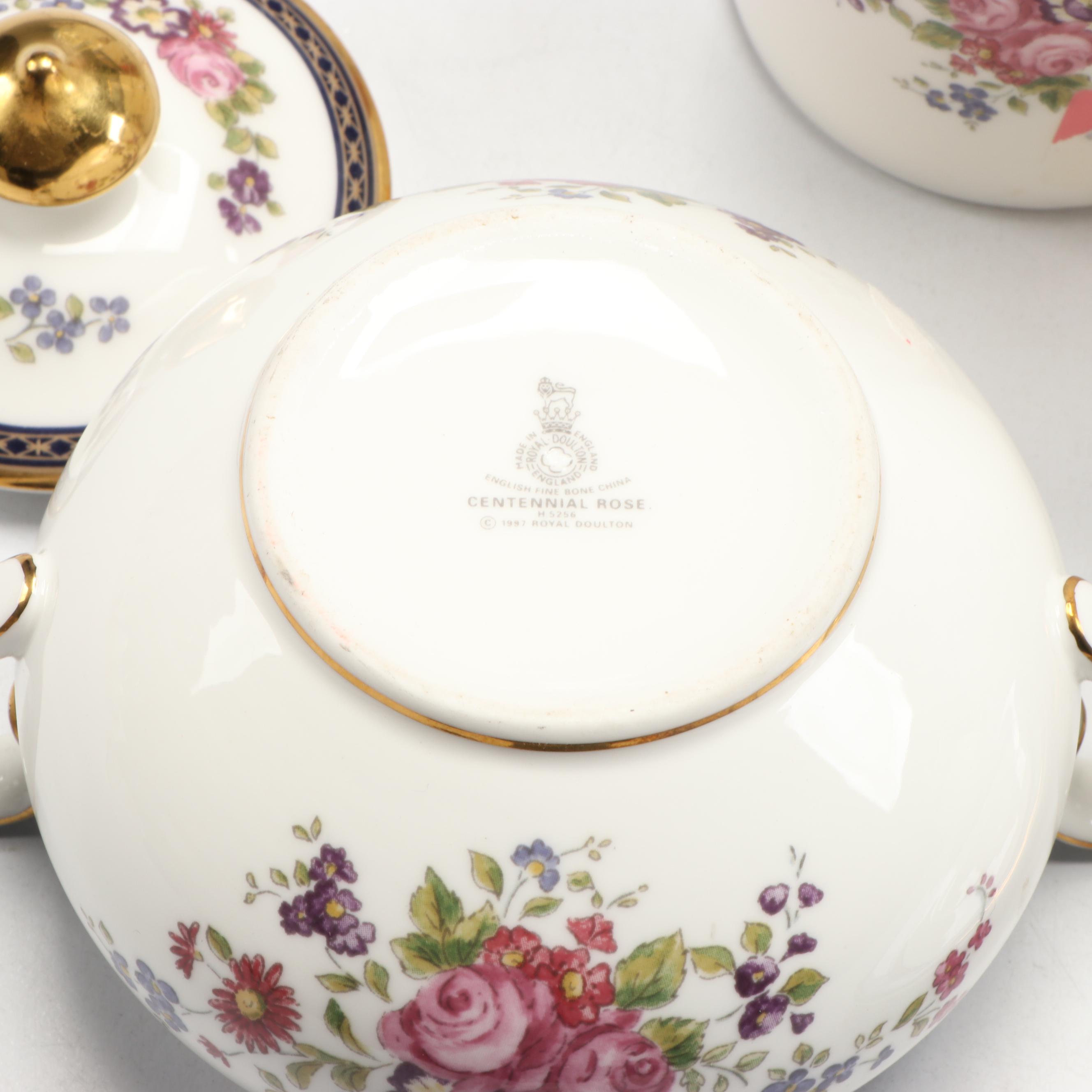 Royal Doulton "Centennial Rose" Tea and Coffee Service with More Dinnerware