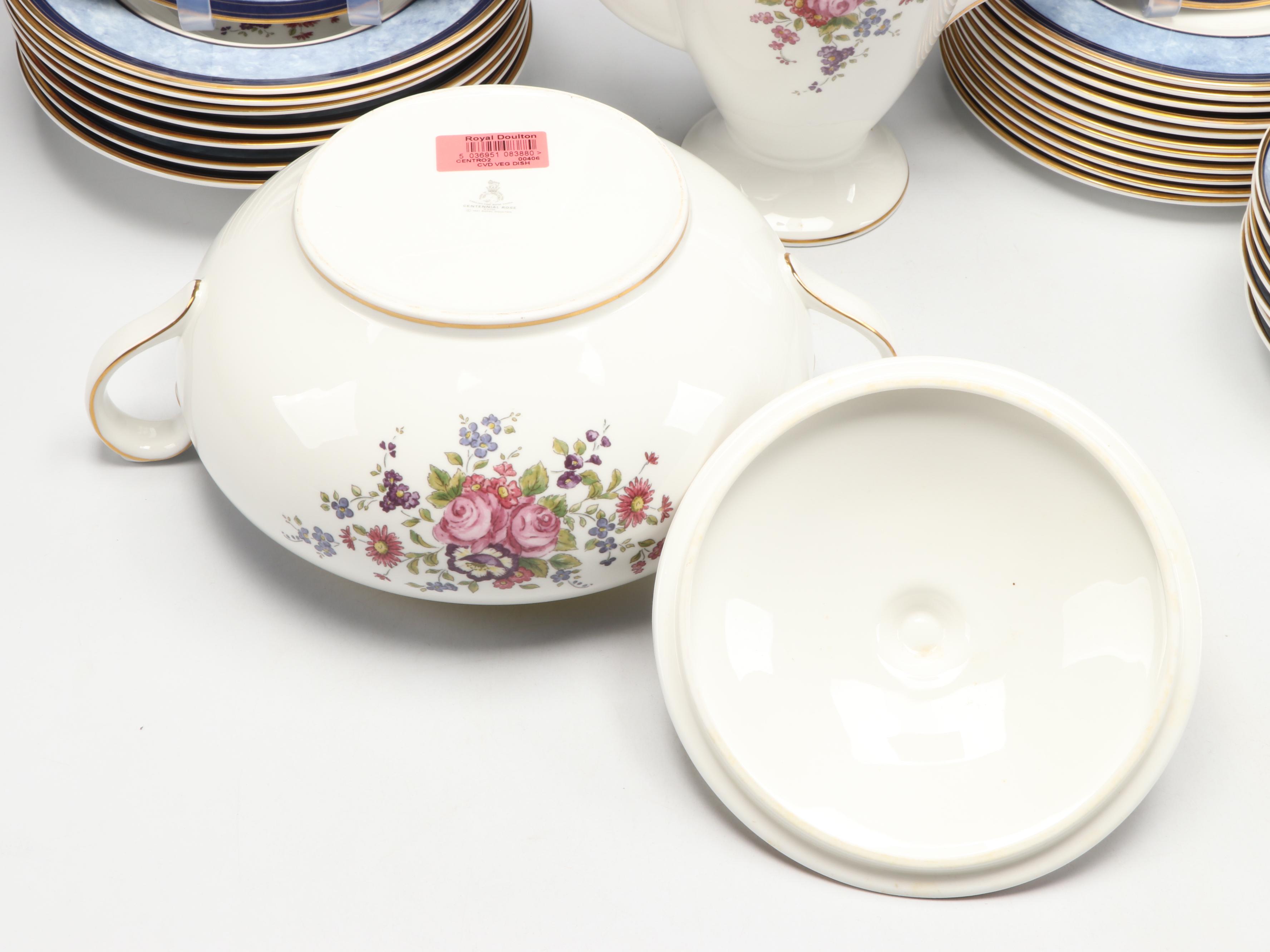 Royal Doulton "Centennial Rose" Tea and Coffee Service with More Dinnerware