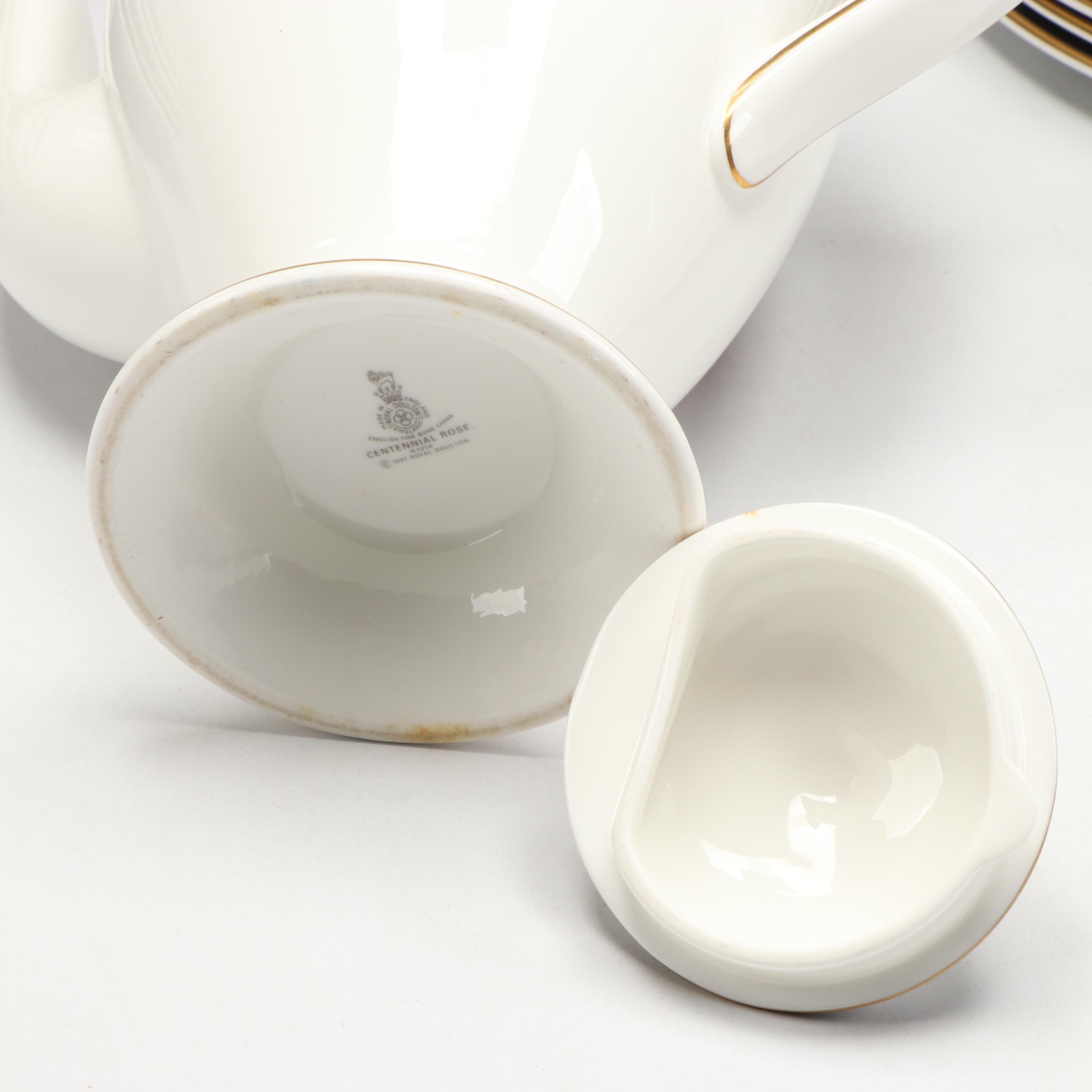 Royal Doulton "Centennial Rose" Tea and Coffee Service with More Dinnerware