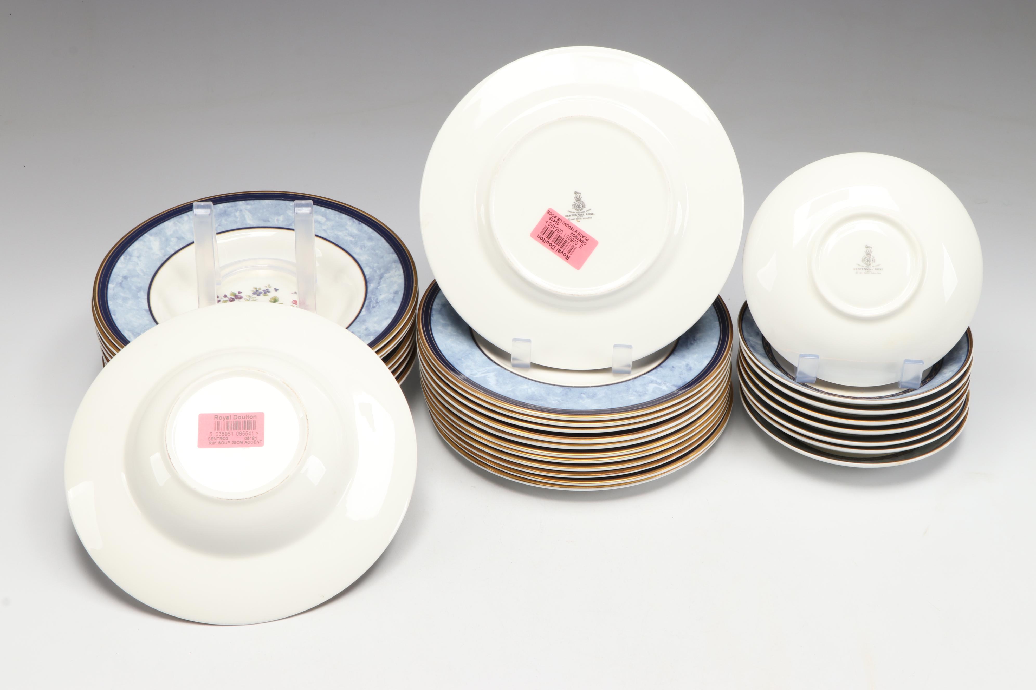 Royal Doulton "Centennial Rose" Tea and Coffee Service with More Dinnerware