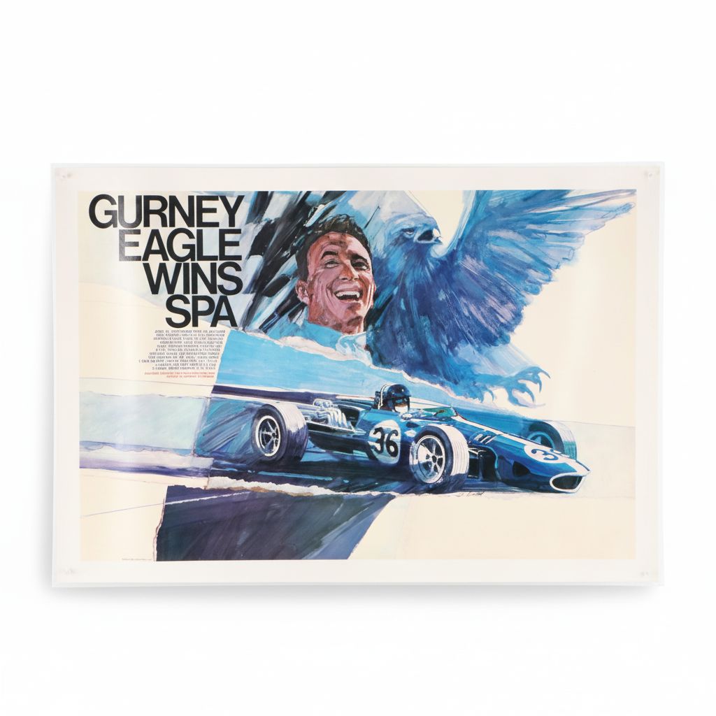 Offset Lithograph Poster "Gurney Eagle Wins Spa"