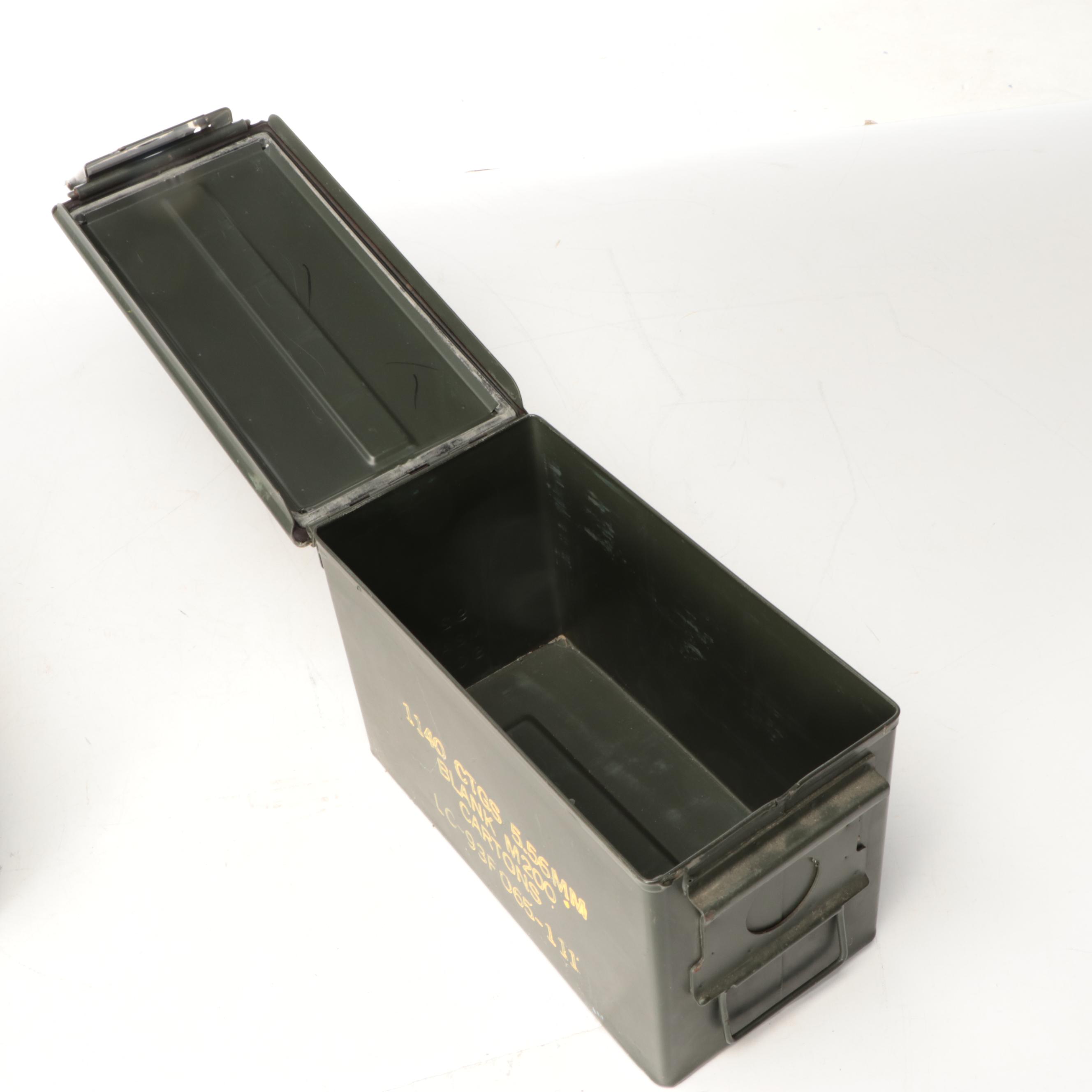 U.S. Military 5.56mm M200 Ammunition Cans with Machete