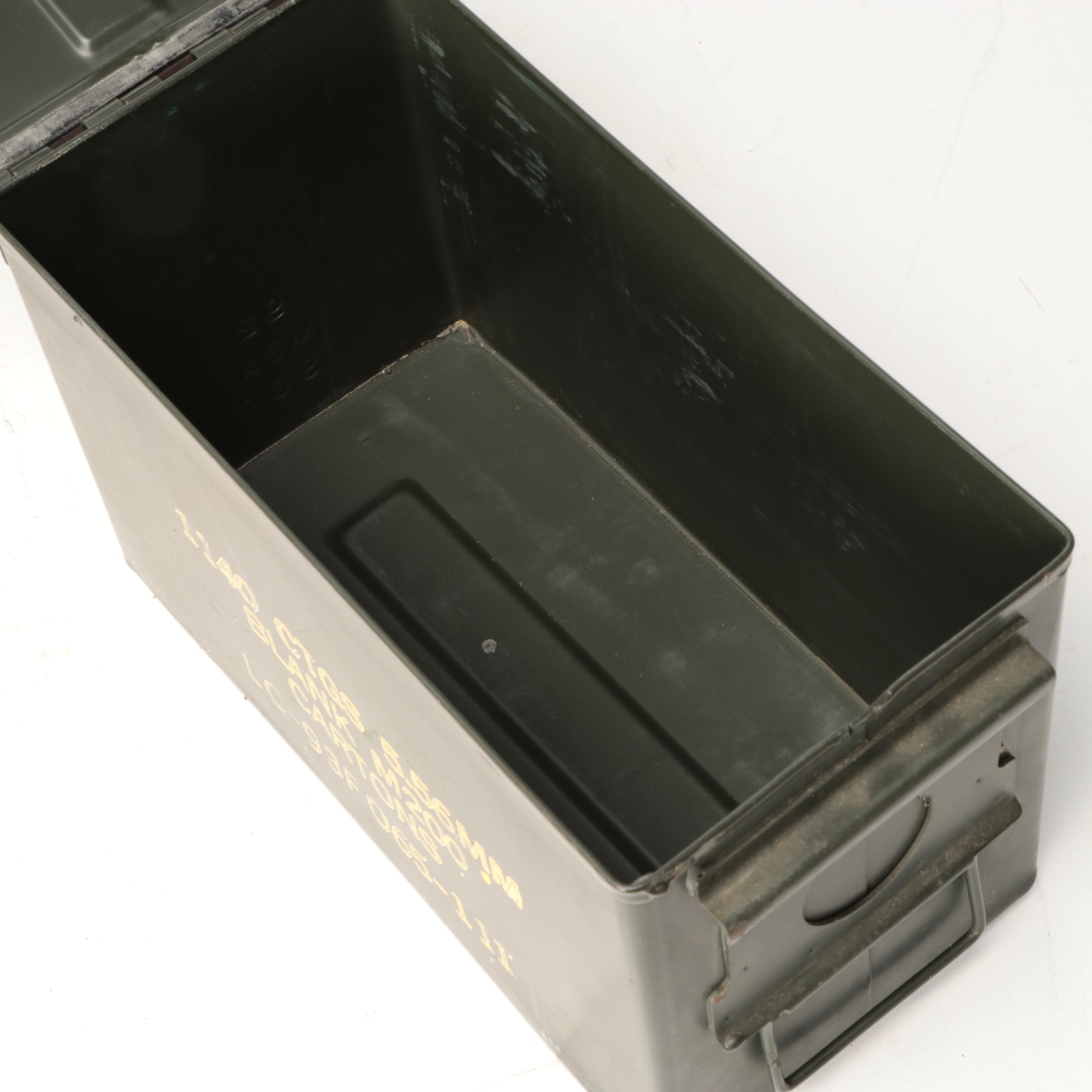 U.S. Military 5.56mm M200 Ammunition Cans with Machete