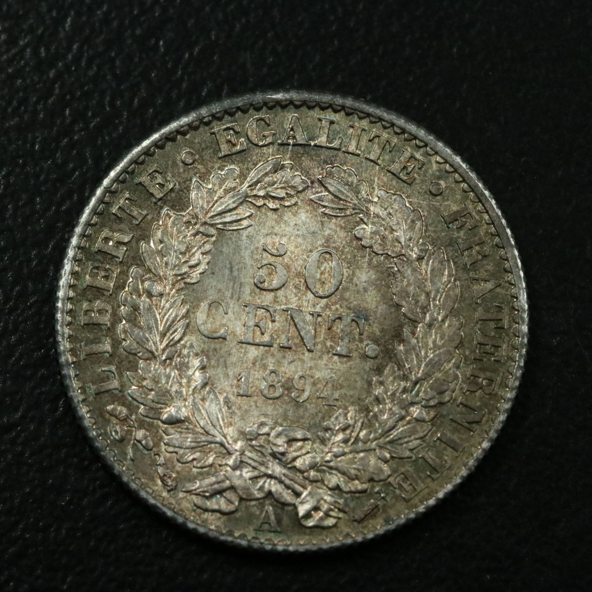 1894-A France Silver Fifty Centimes