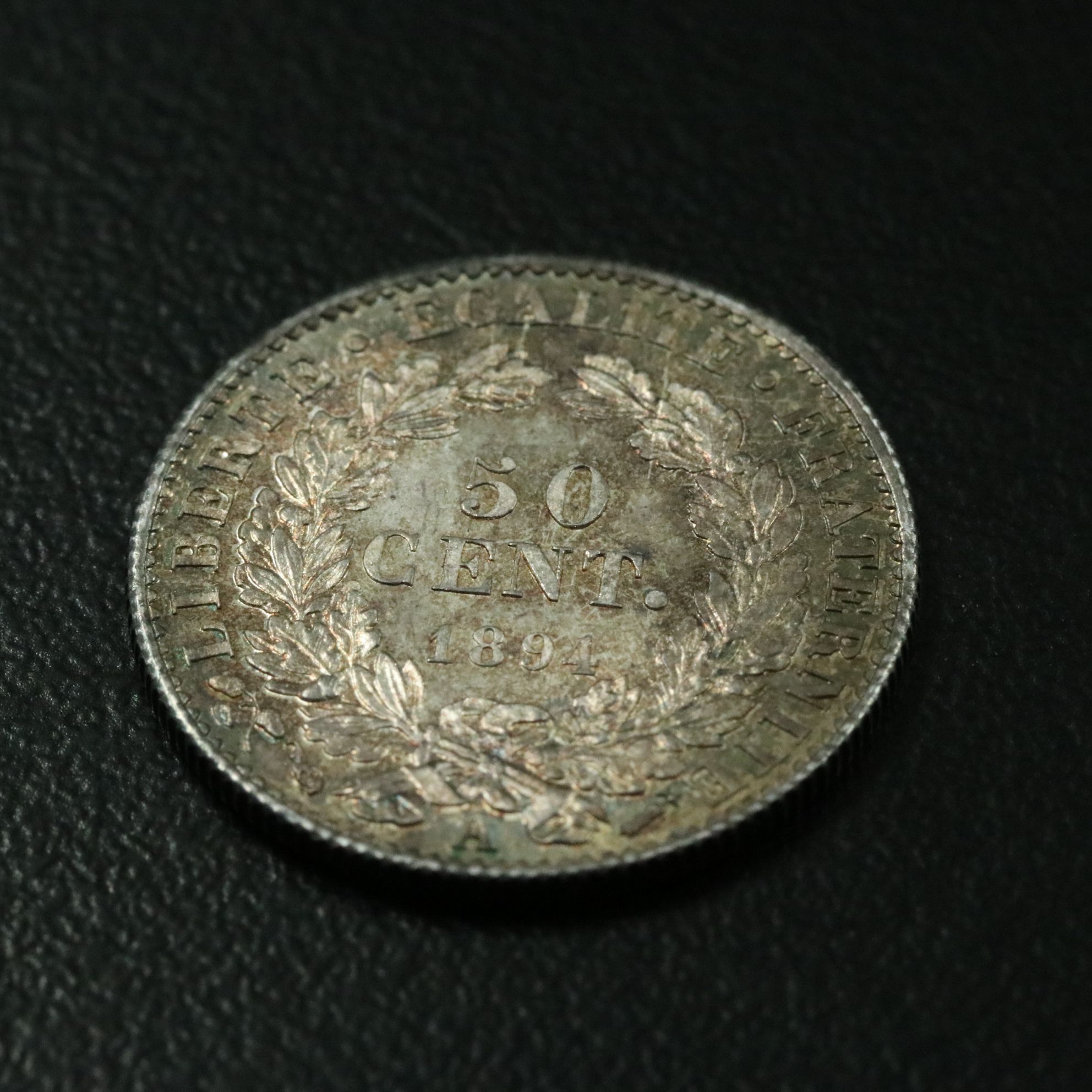 1894-A France Silver Fifty Centimes
