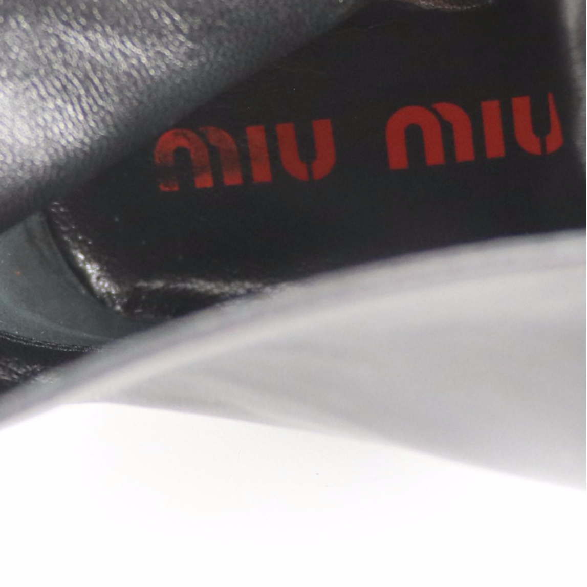 Miu Miu Black Nappa Leather Ankle Boots with Box from Barneys New York