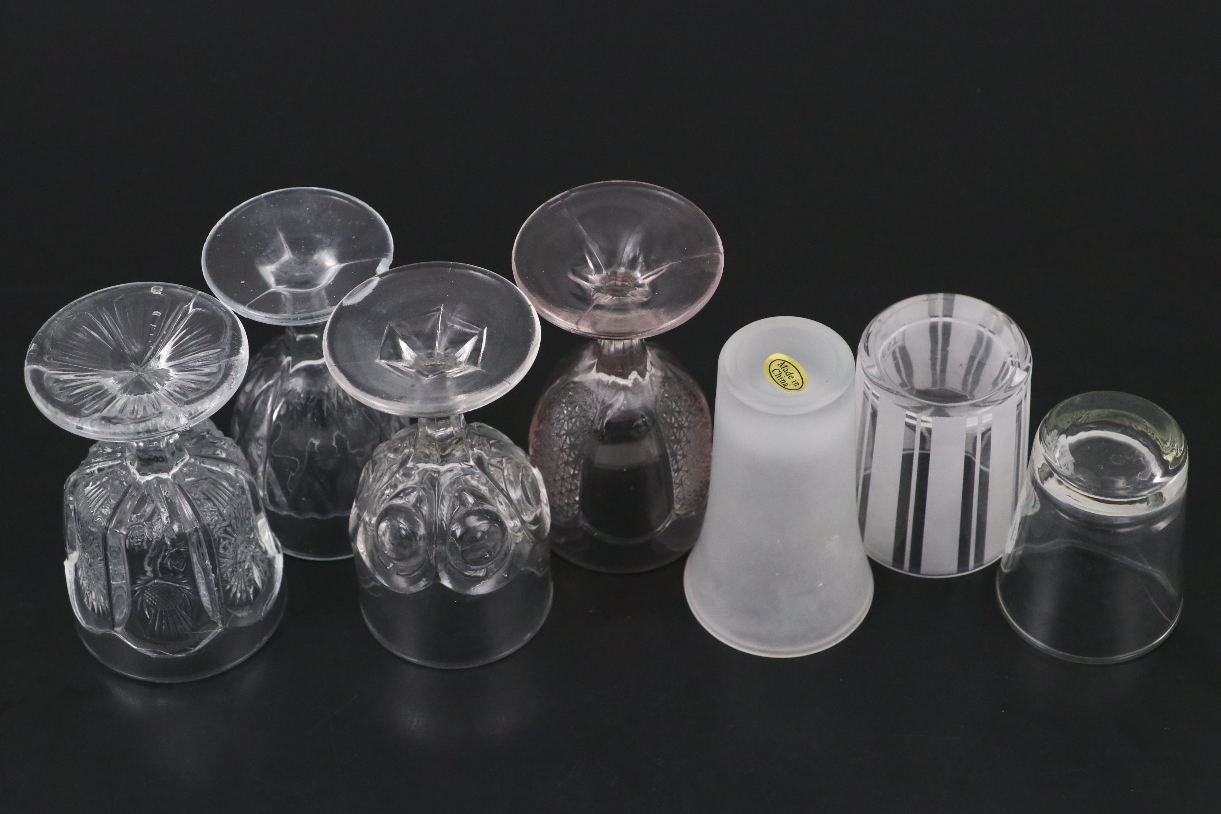 Glass Egg Dish, Divided Bowls, Shakers, Cordials, and More Tableware