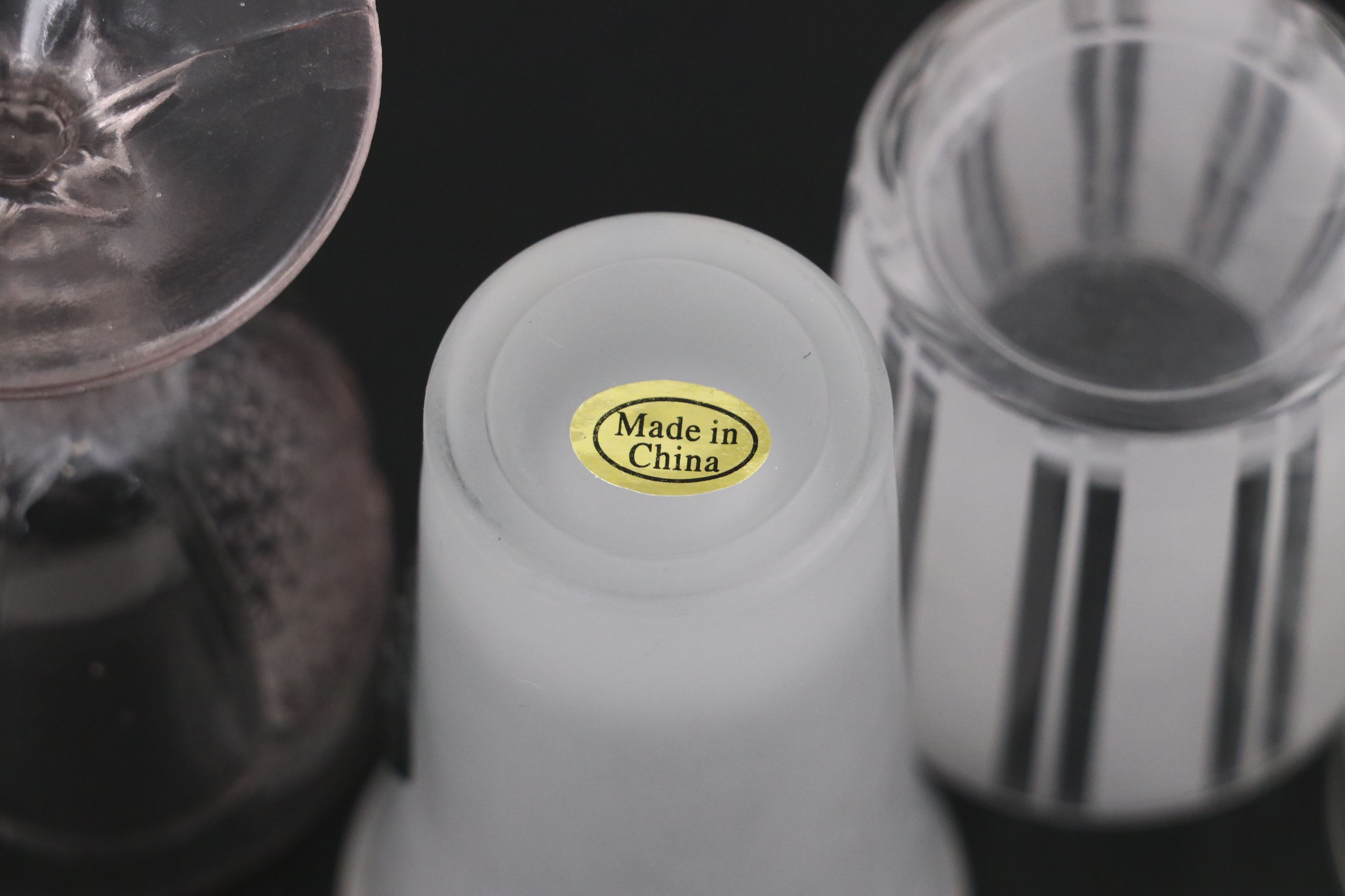 Glass Egg Dish, Divided Bowls, Shakers, Cordials, and More Tableware