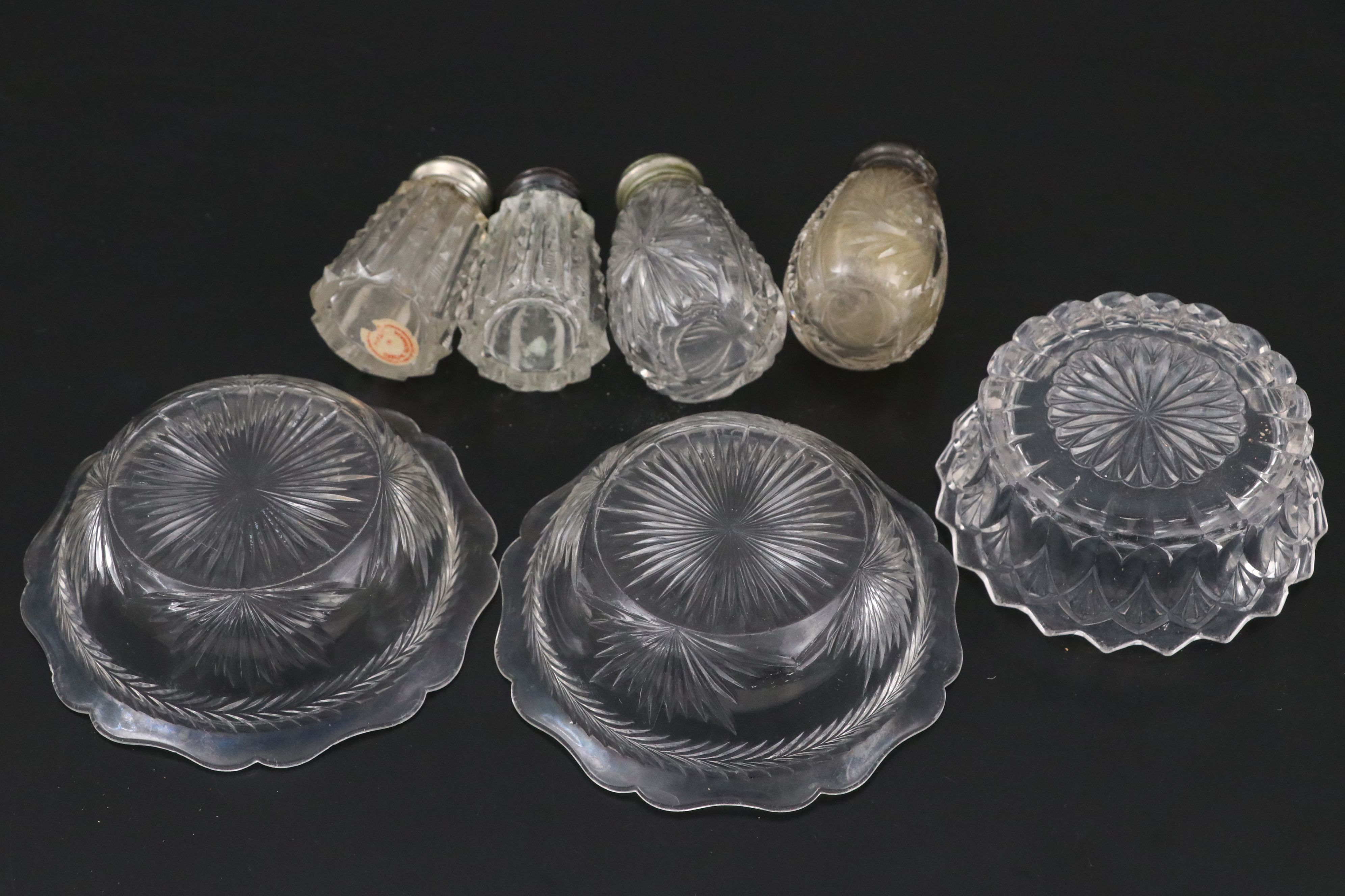 Glass Egg Dish, Divided Bowls, Shakers, Cordials, and More Tableware
