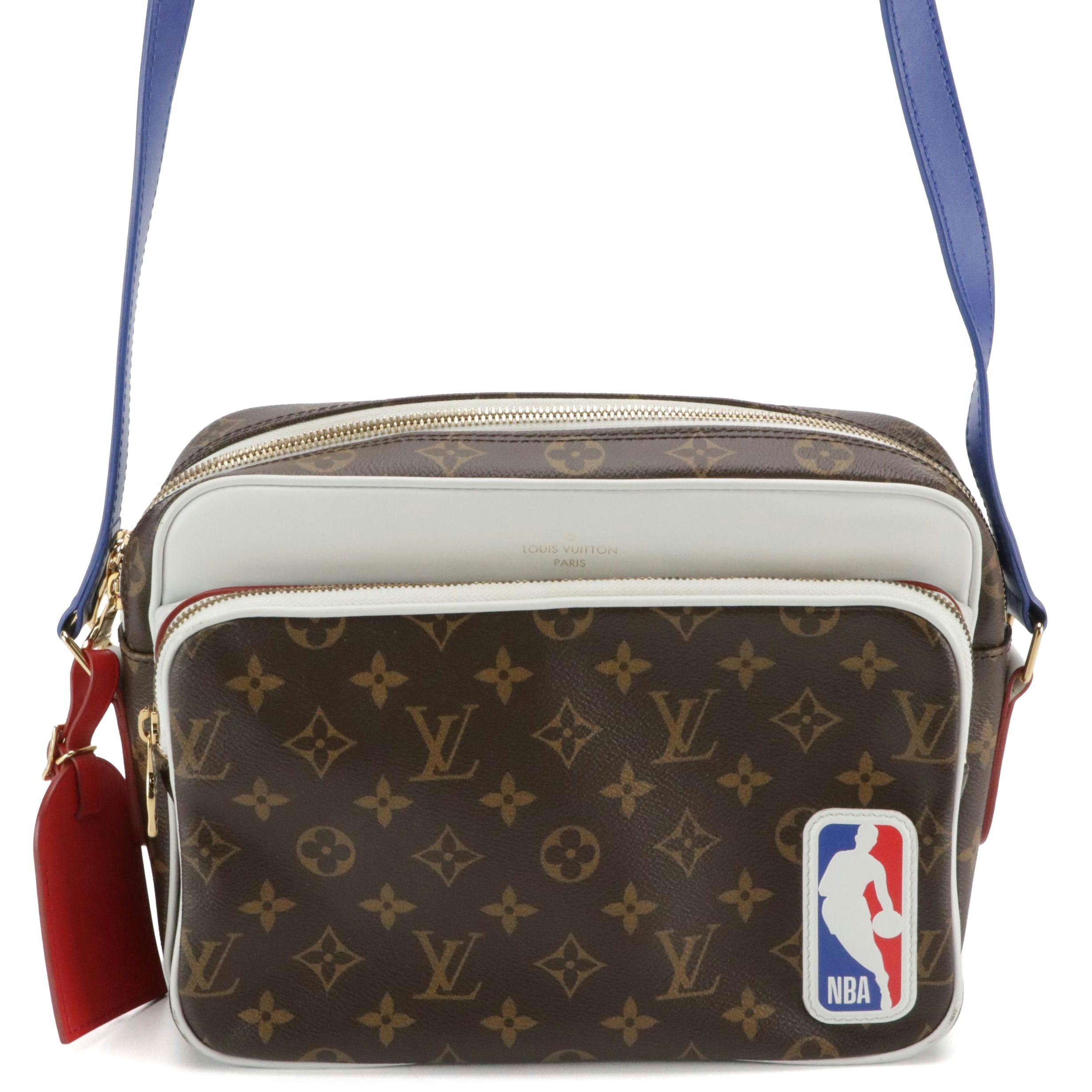 Louis Vuitton x NBA Monogram and Leather Nil Messenger Bag with Box