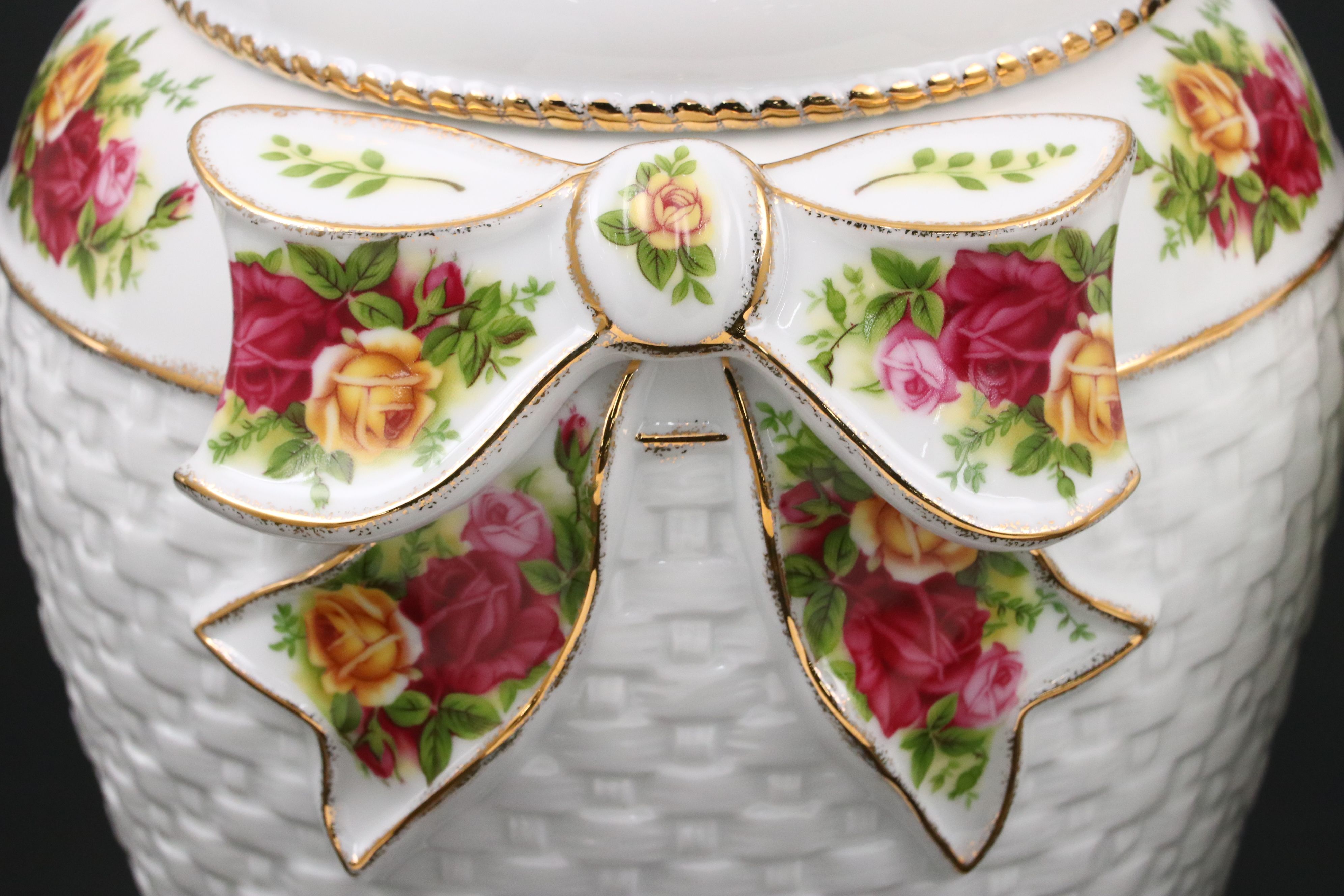 Royal Albert "Old Country Roses" Cookie Jar with Mayfair Jar and Vase