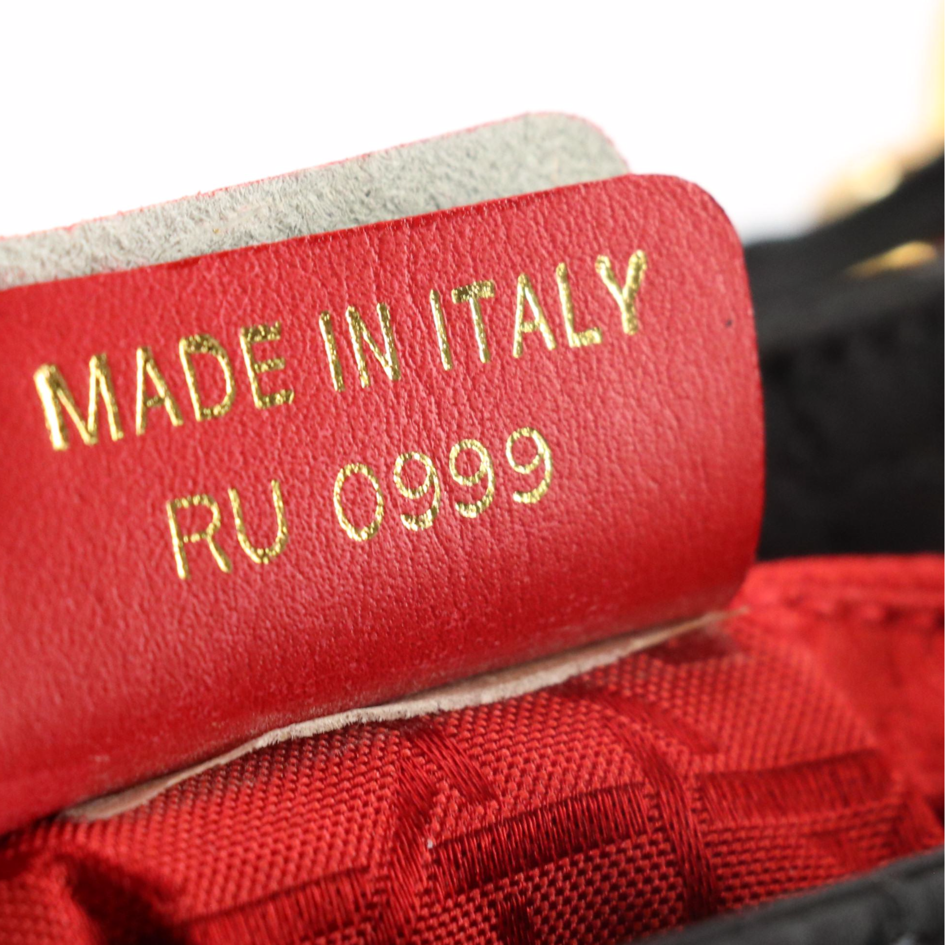 Christian Dior Small Lady Dior Handbag in Black Cannage Quilted Nylon Canvas