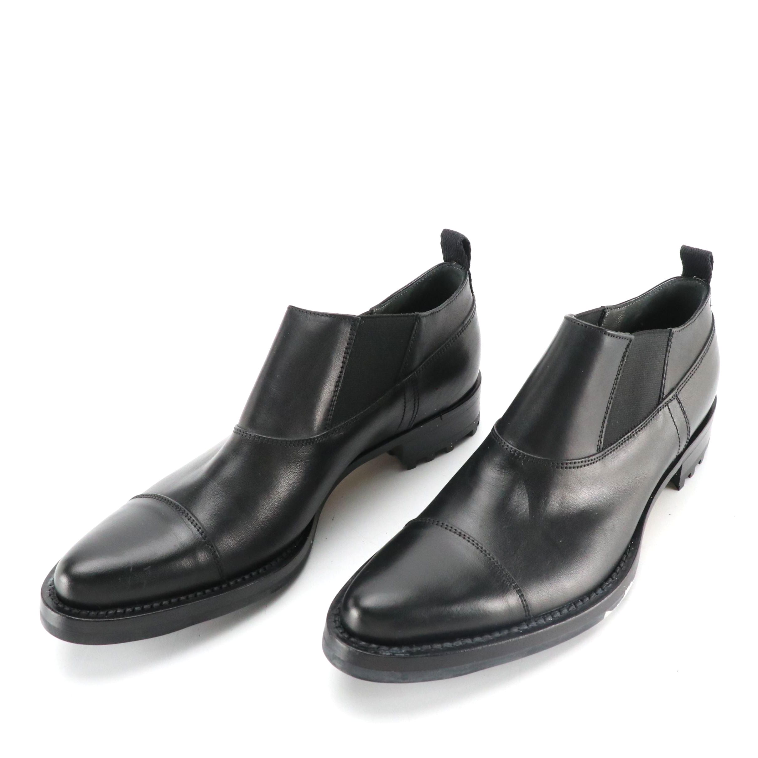 Miu Miu Black Leather Ankle Boots with Box from Barneys New York