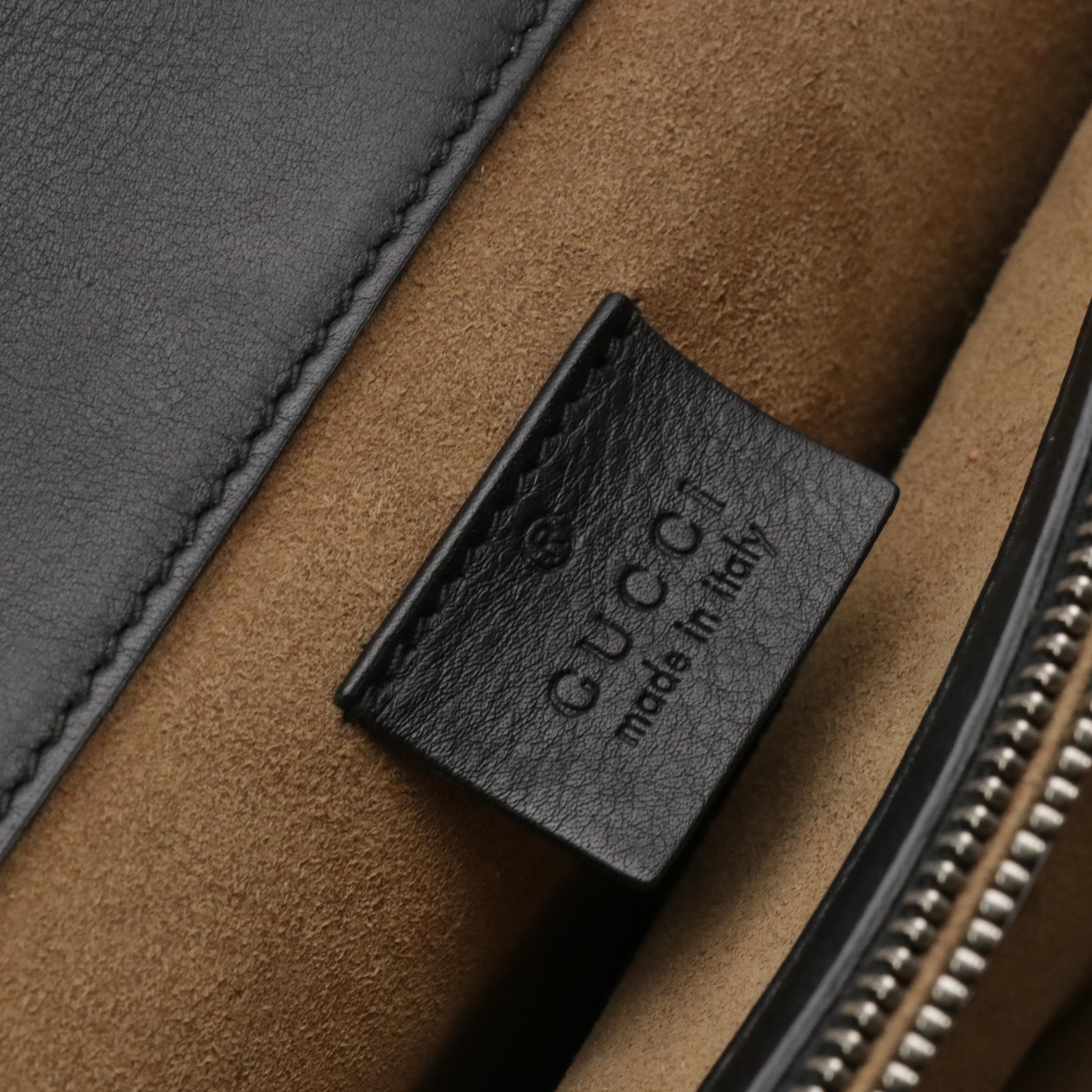 Gucci Dionysus Chain Strap Bag in Arabesque GG Supreme Canvas and Leather