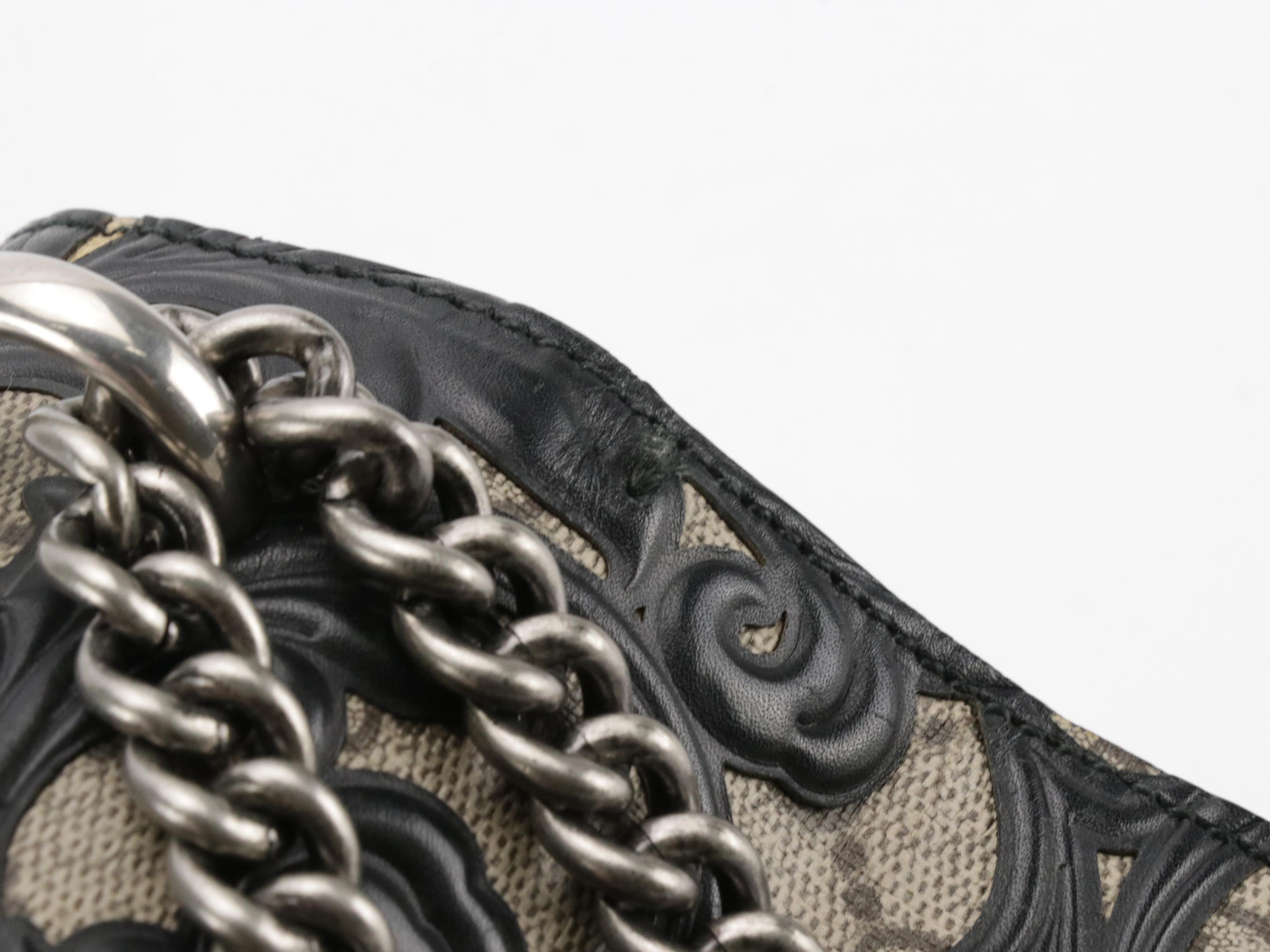 Gucci Dionysus Chain Strap Bag in Arabesque GG Supreme Canvas and Leather