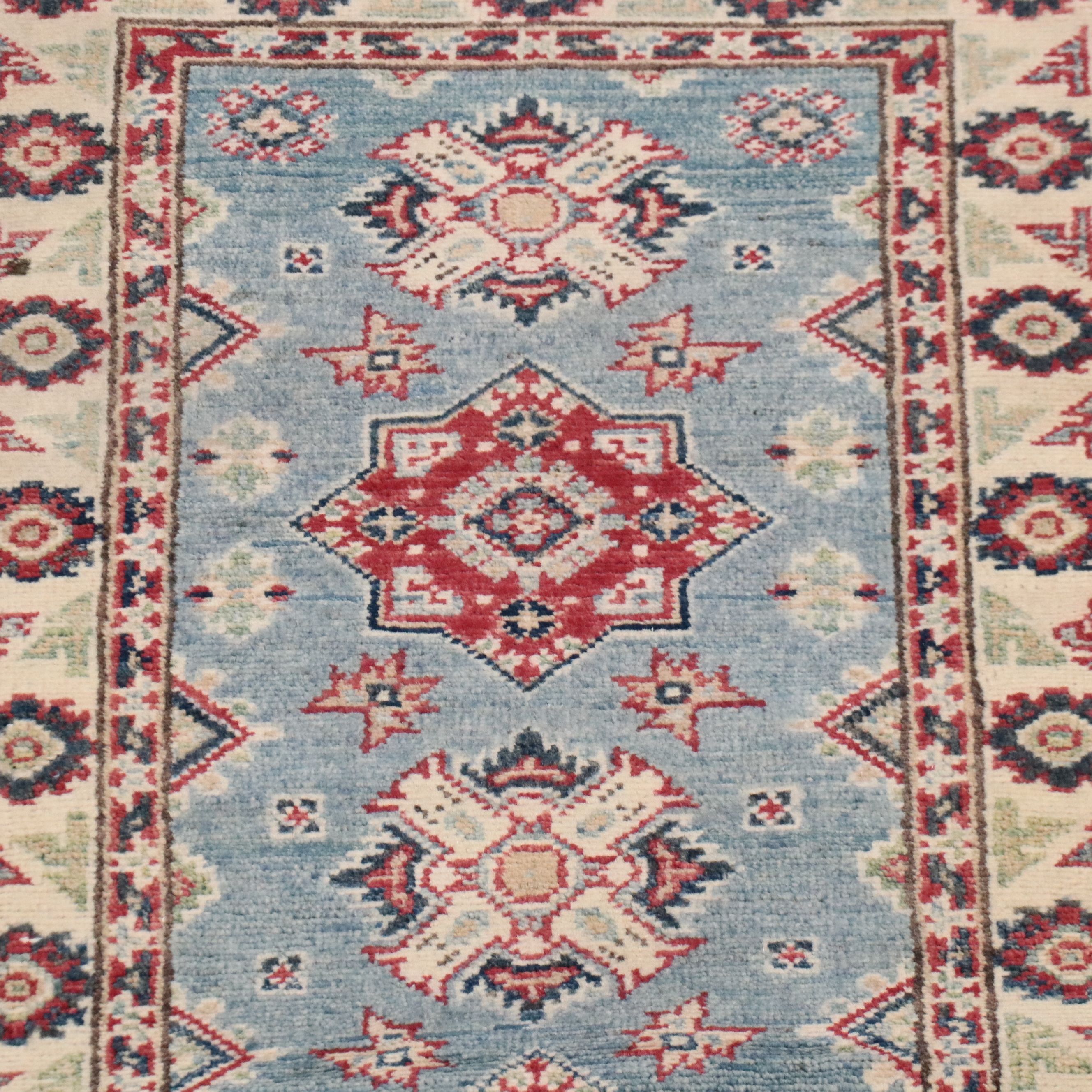 2'1 x 7'3 Hand-Knotted Pakistani Kazak Carpet Runner