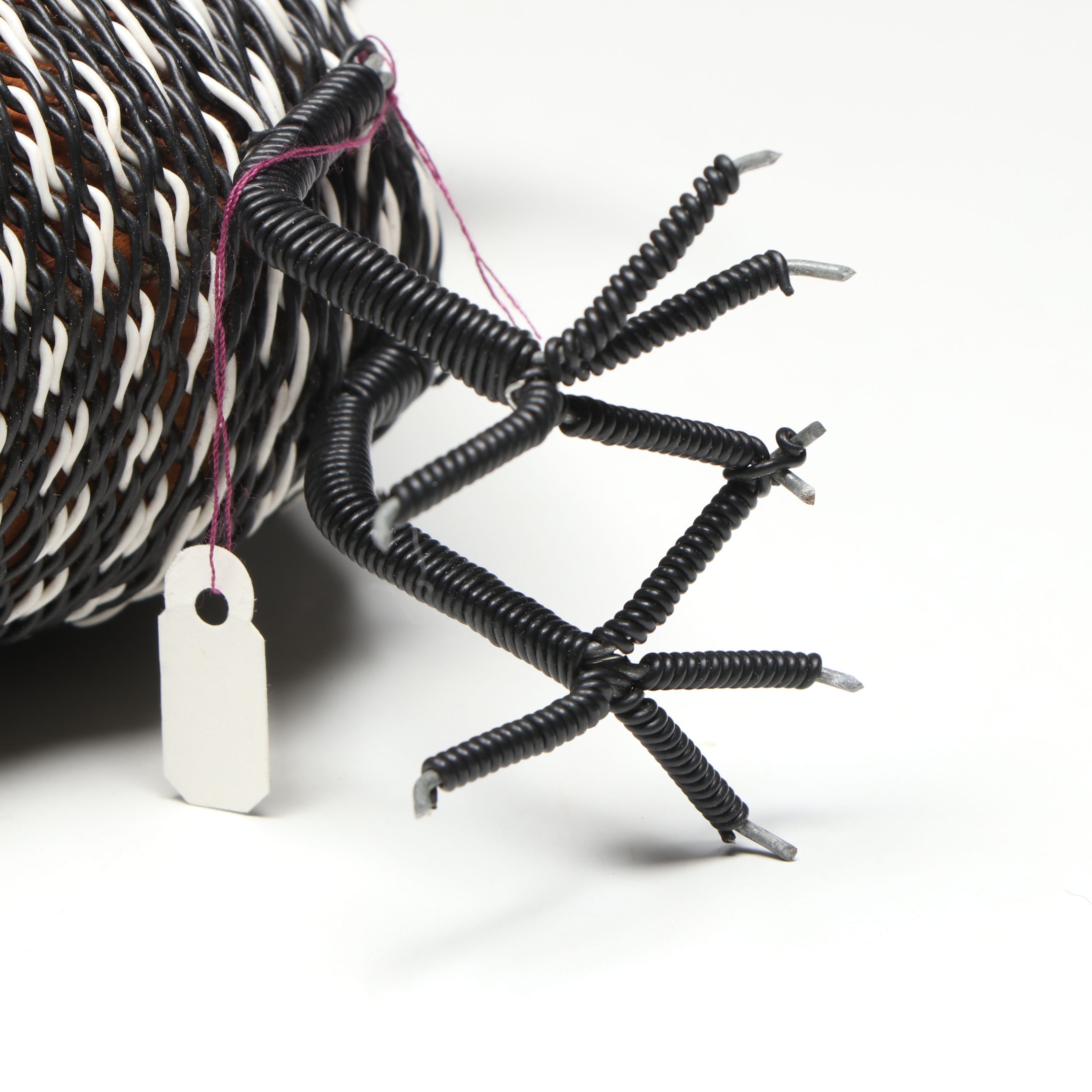 African Zulu Peoples Telephone Wire over Wood Guinea Fowl and Other Animals