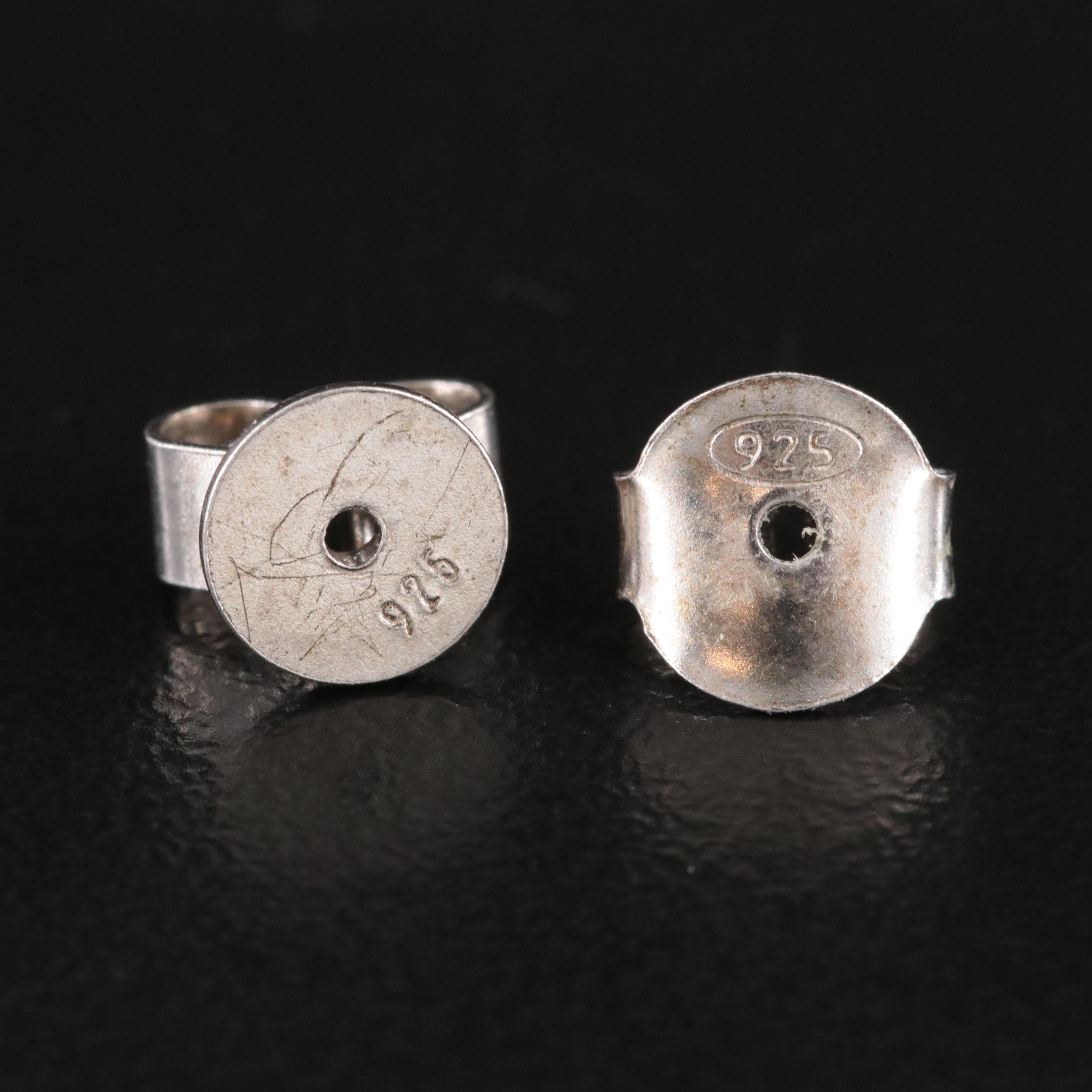 Sterling Turquoise and Diamond Earrings