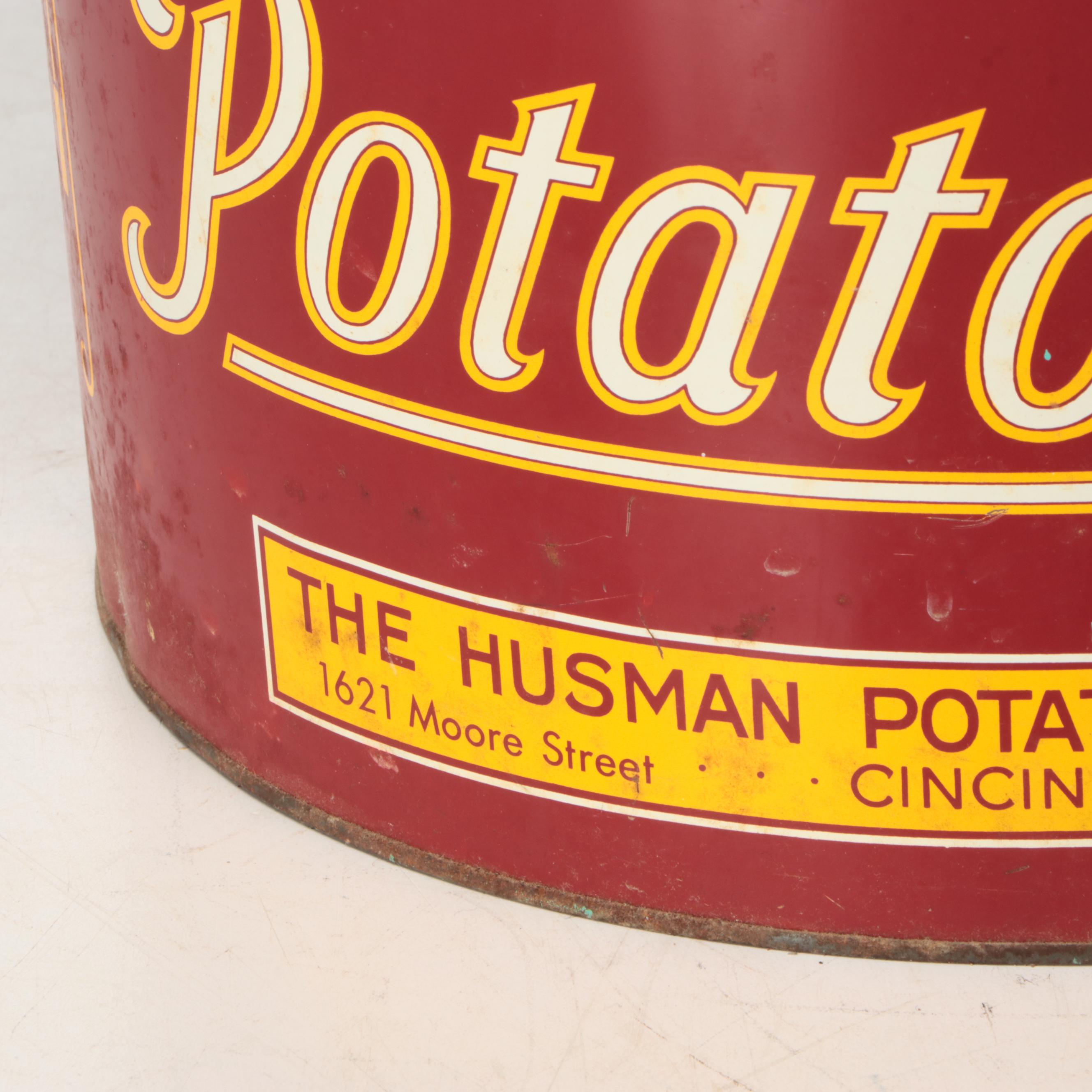 Husman's Potato Chip Metal Tins