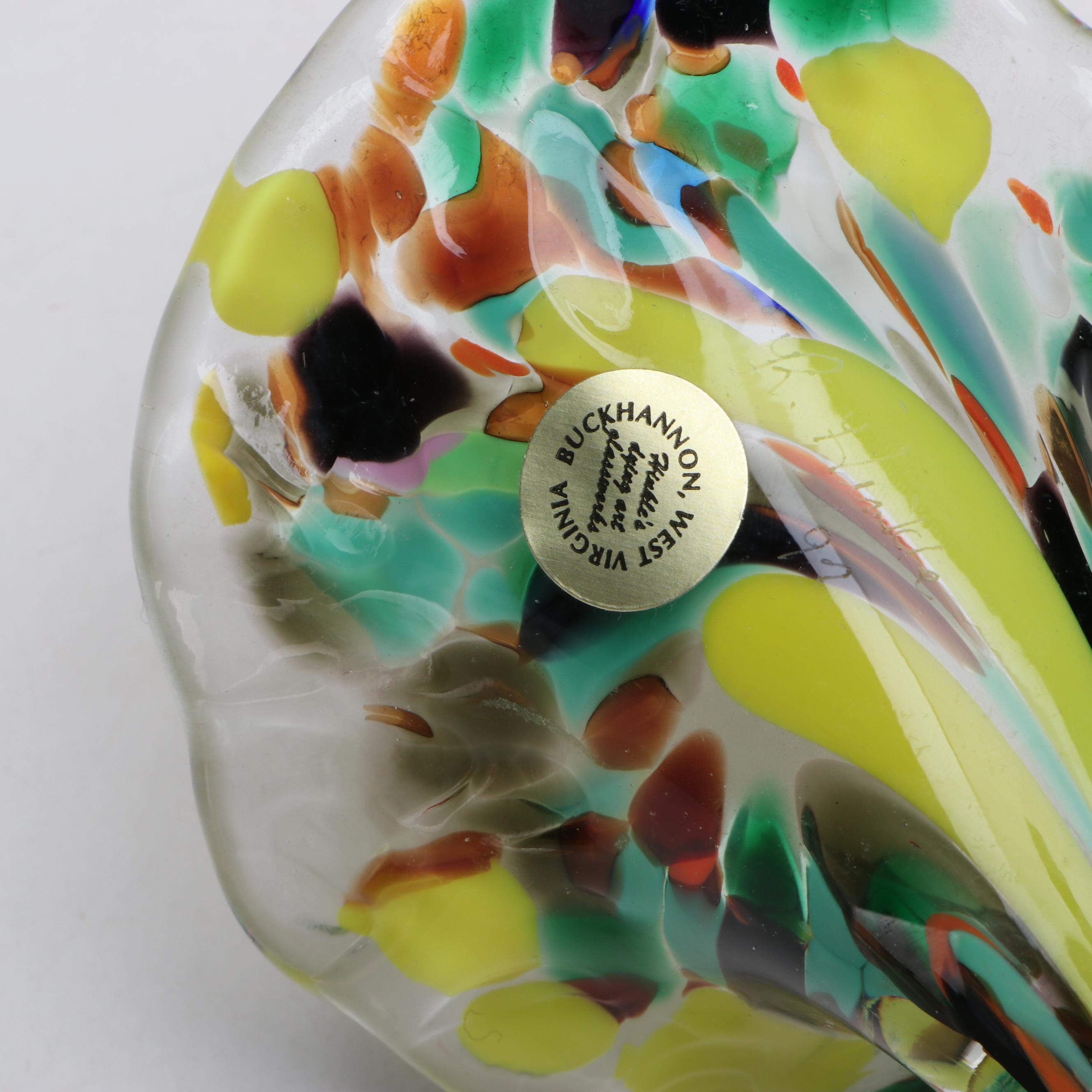 Hinkle's Art Glass Flower with Paperweight