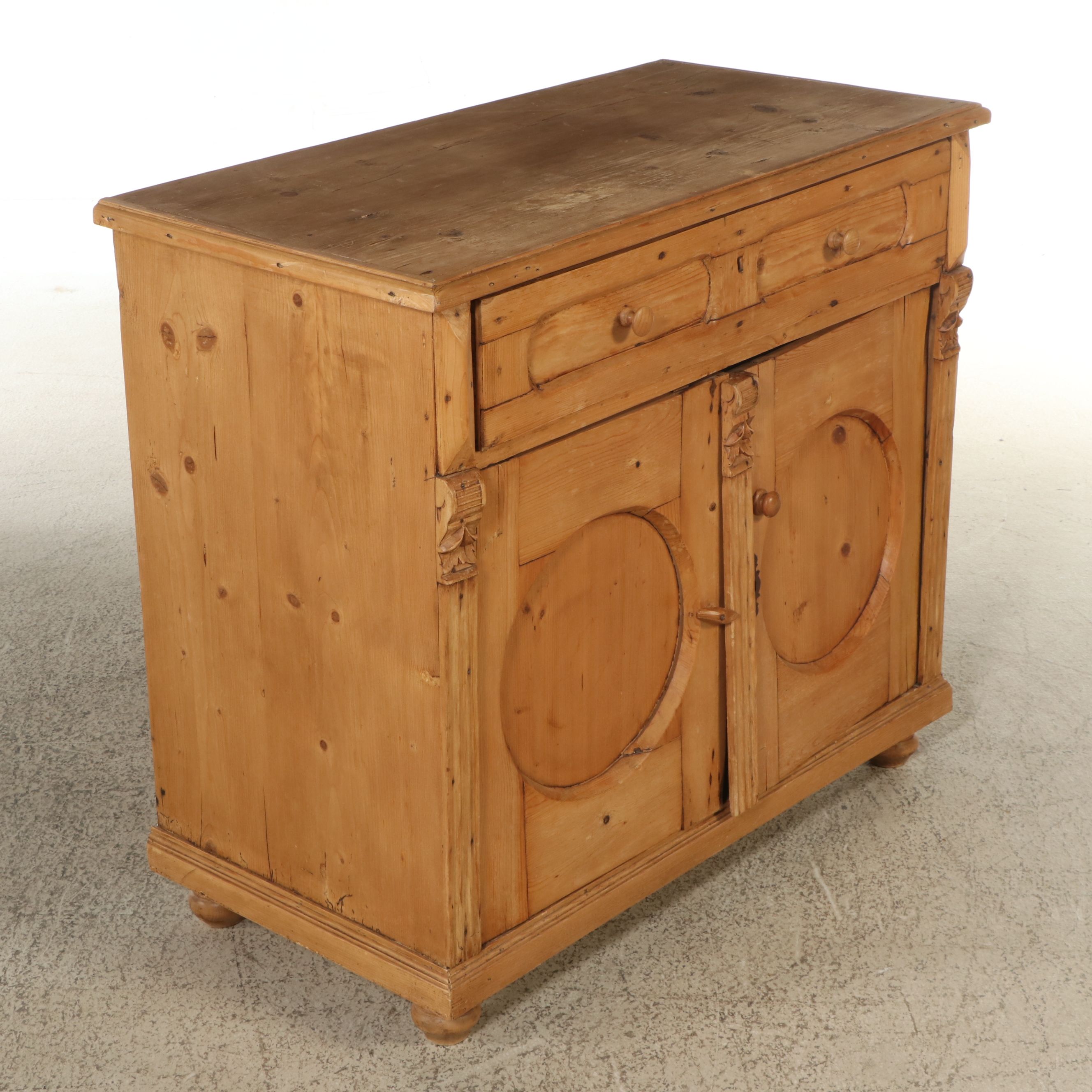 Austrian Carved Pine Sideboard, Late 19th Century