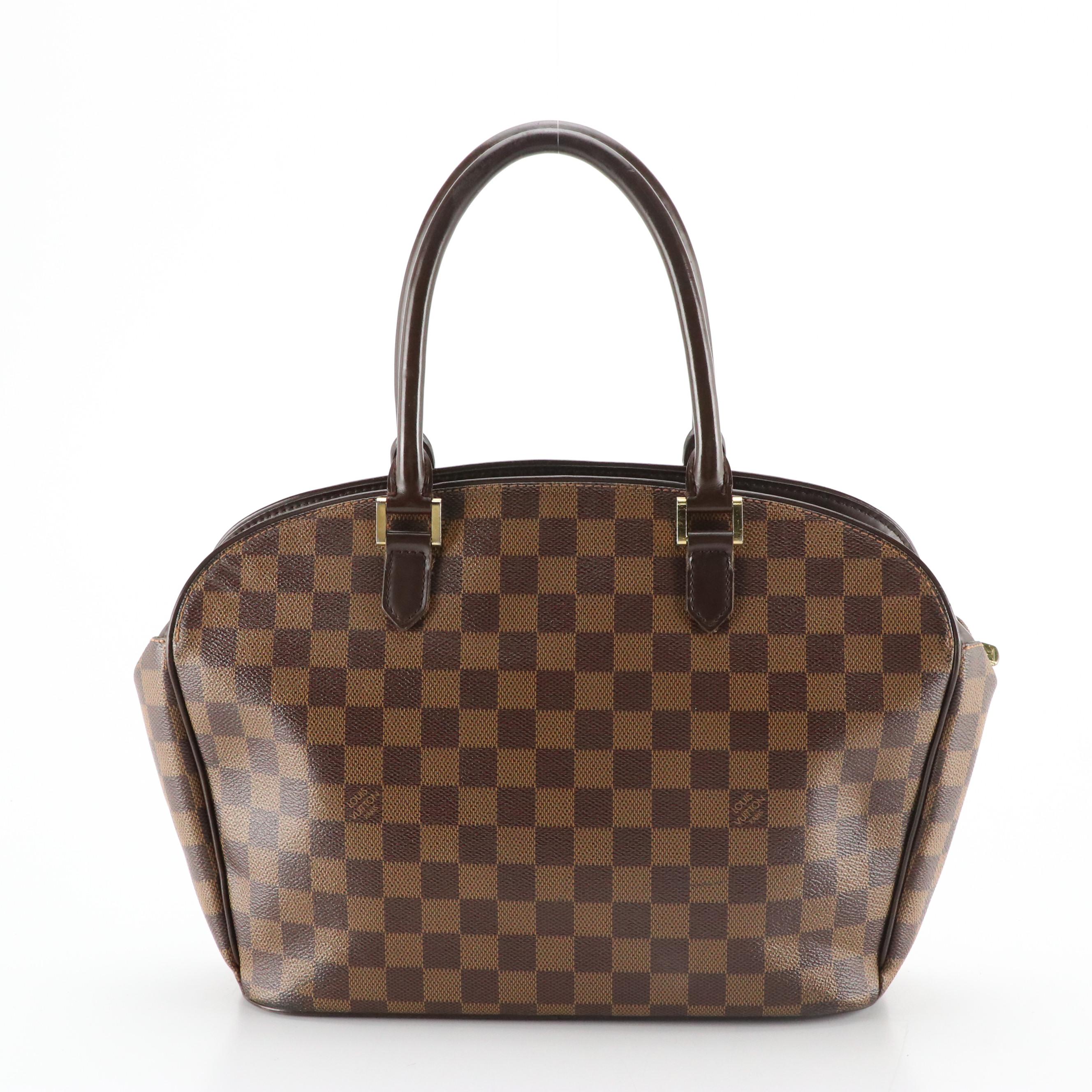 Louis Vuitton Sarria Horizontal Handbag in Damier Ebene Canvas and Leather