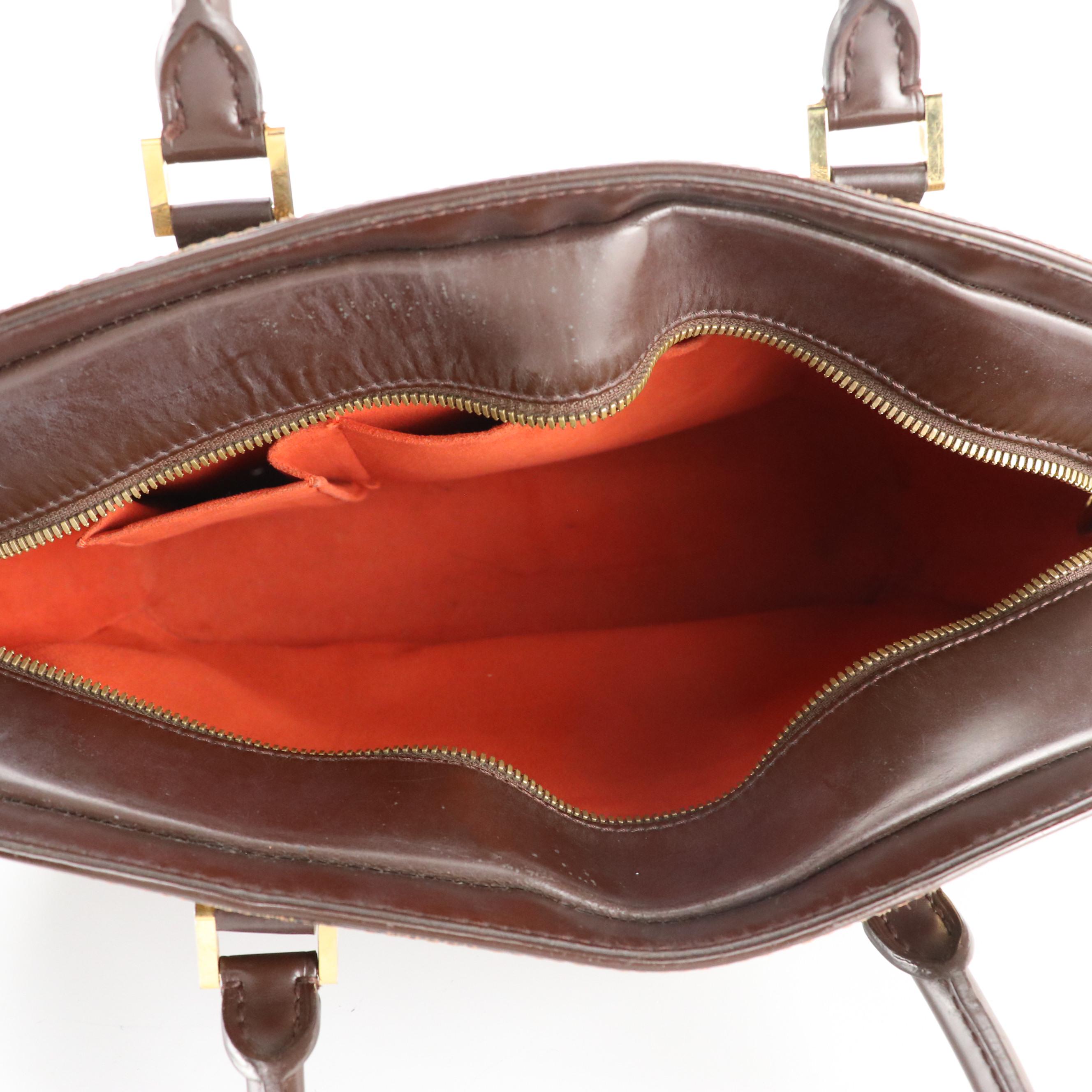 Louis Vuitton Sarria Horizontal Handbag in Damier Ebene Canvas and Leather