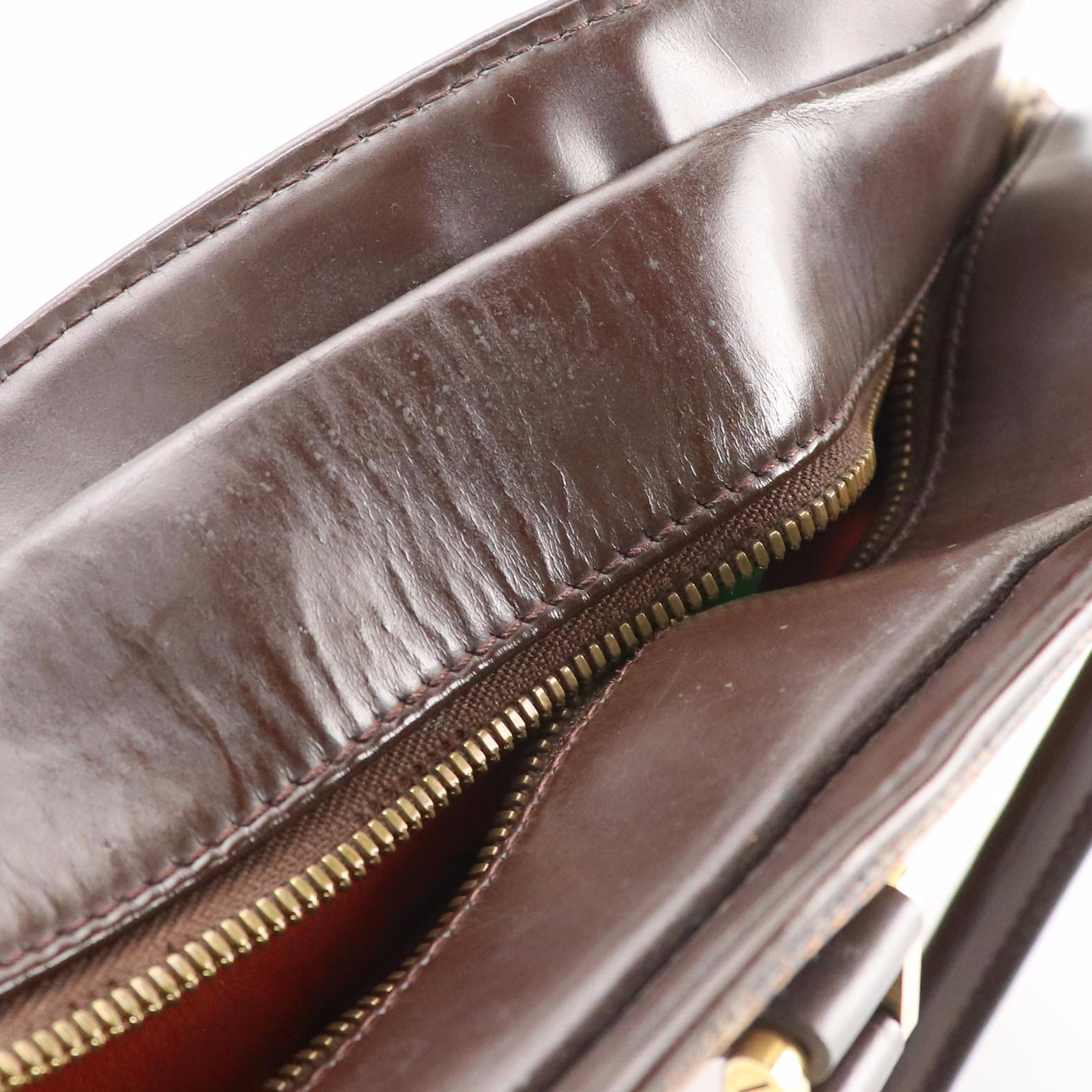 Louis Vuitton Sarria Horizontal Handbag in Damier Ebene Canvas and Leather