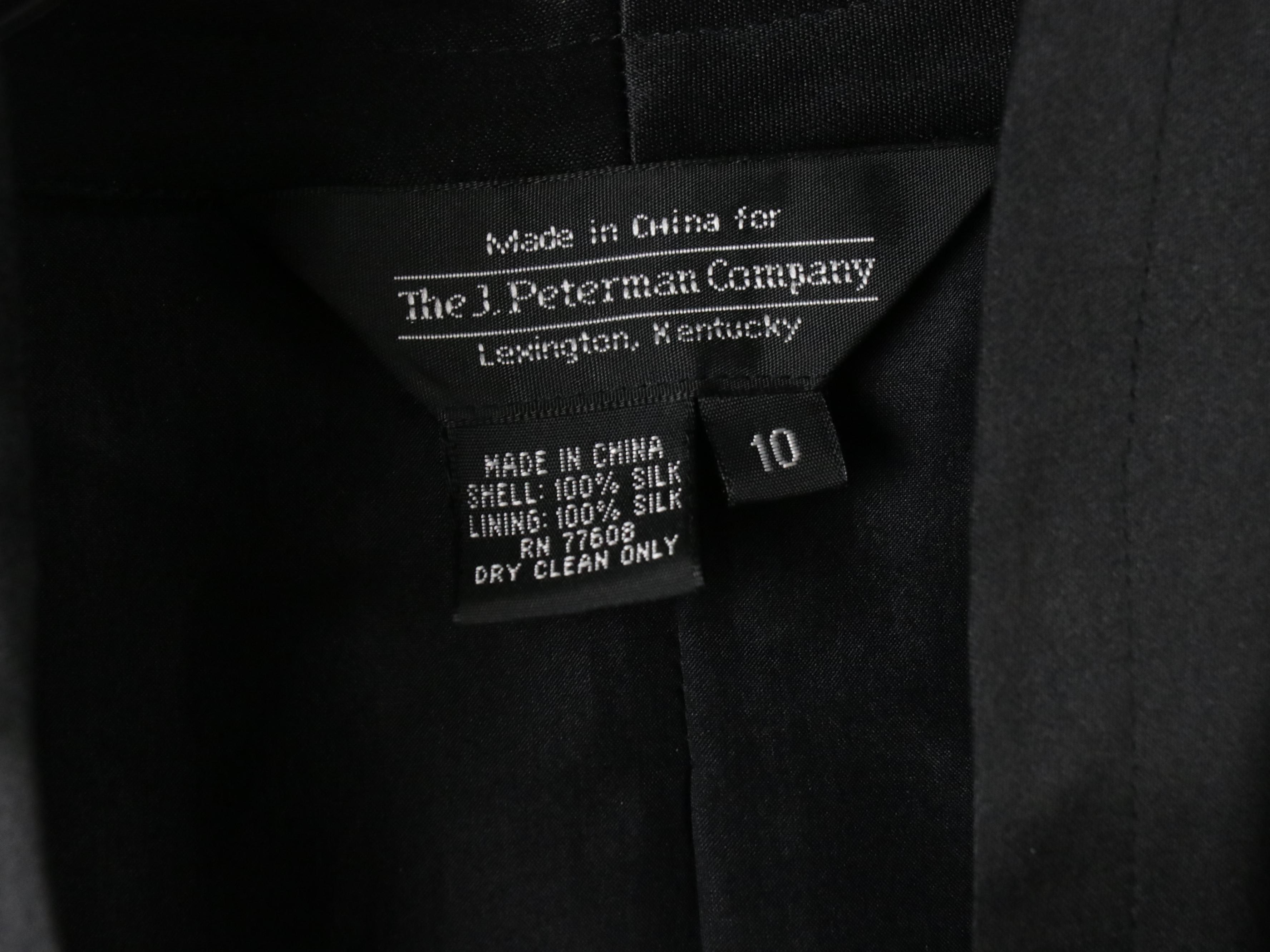 J. Peterman Company Black Silk Button-Down Blouse, Wrap Top, Other Skirts & More
