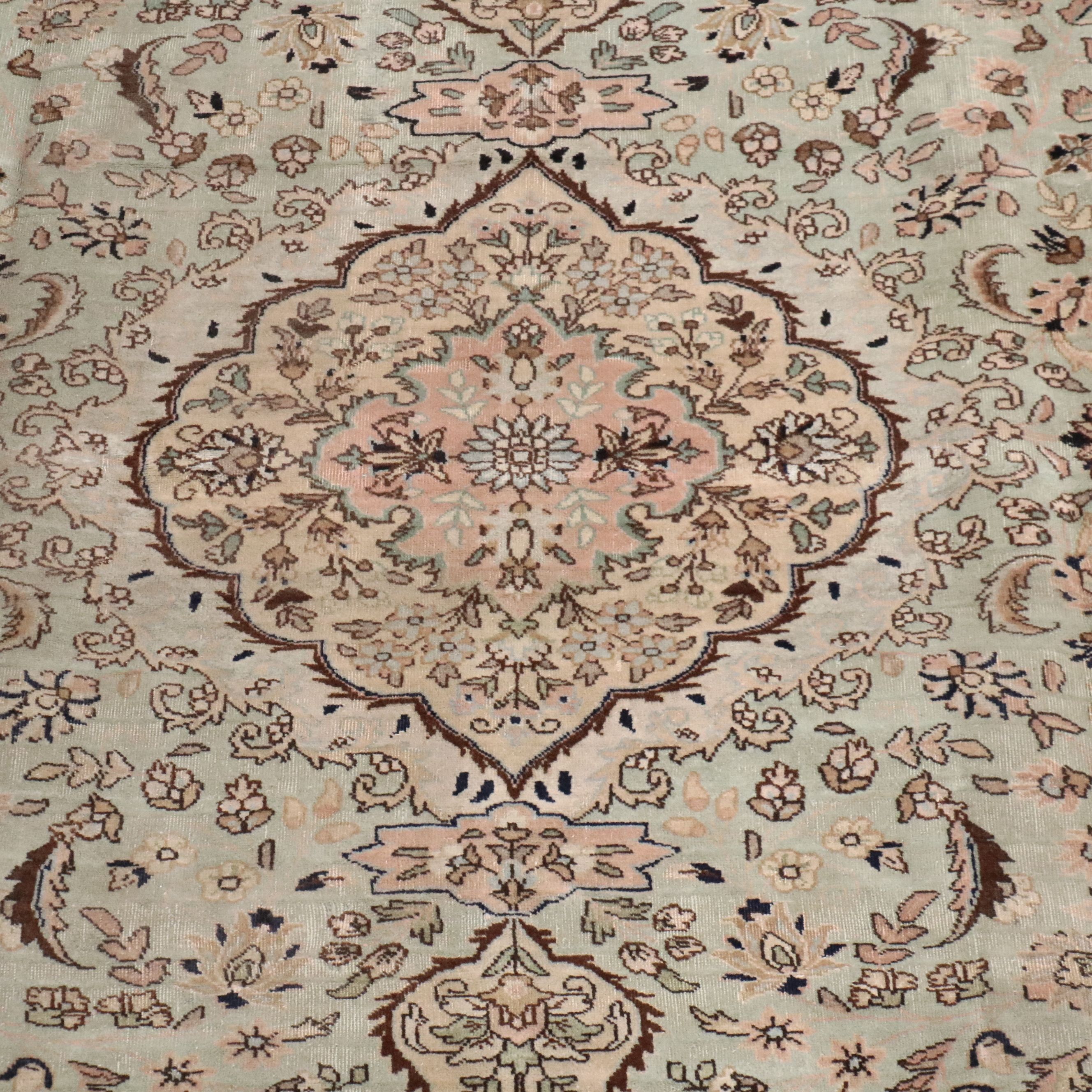 9'10 x 13'1 Hand-Knotted Persian Tabriz Room-Sized Rug