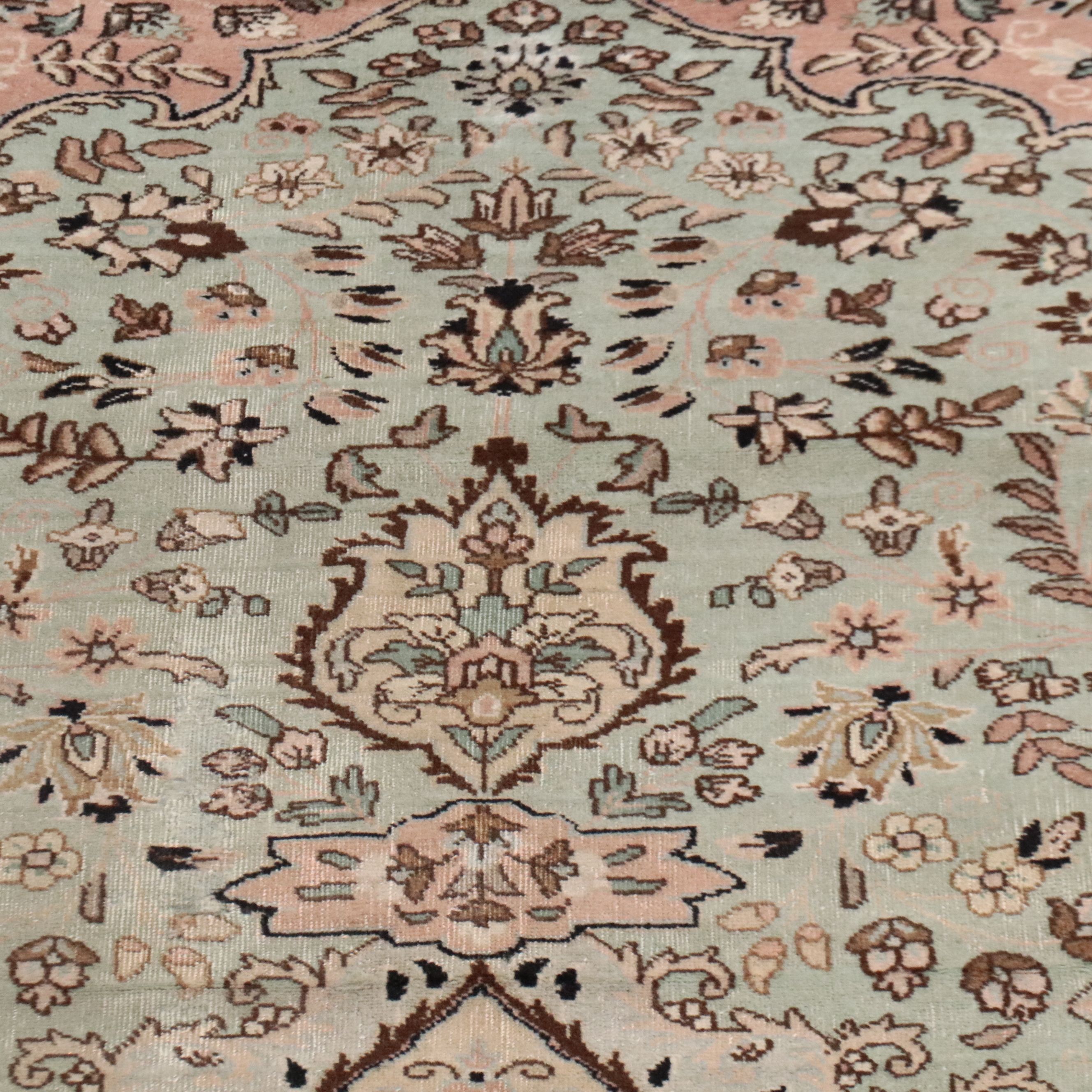 9'10 x 13'1 Hand-Knotted Persian Tabriz Room-Sized Rug