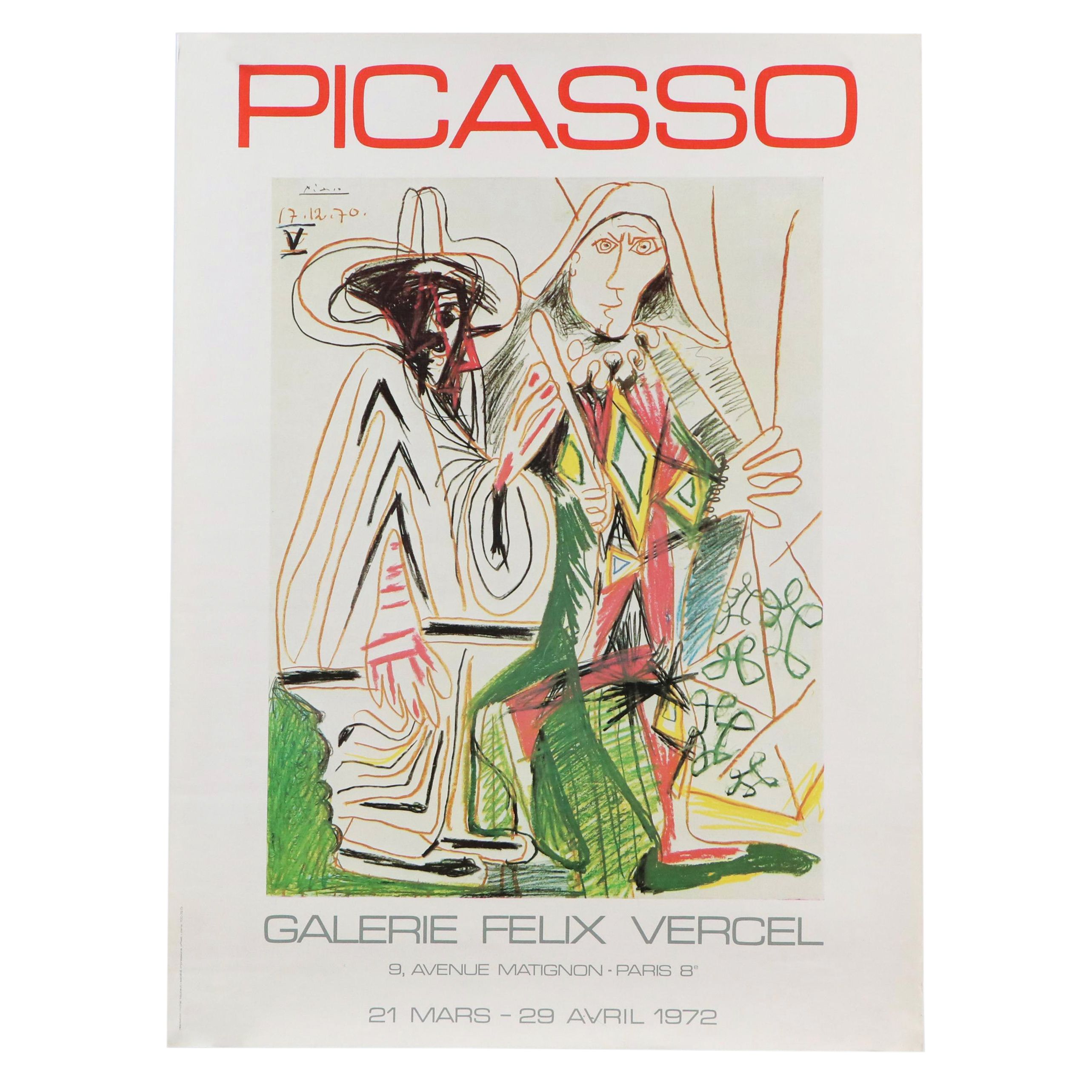 Galerie Felix Vercel Offset Lithograph Exhibition Poster After Pablo Picasso
