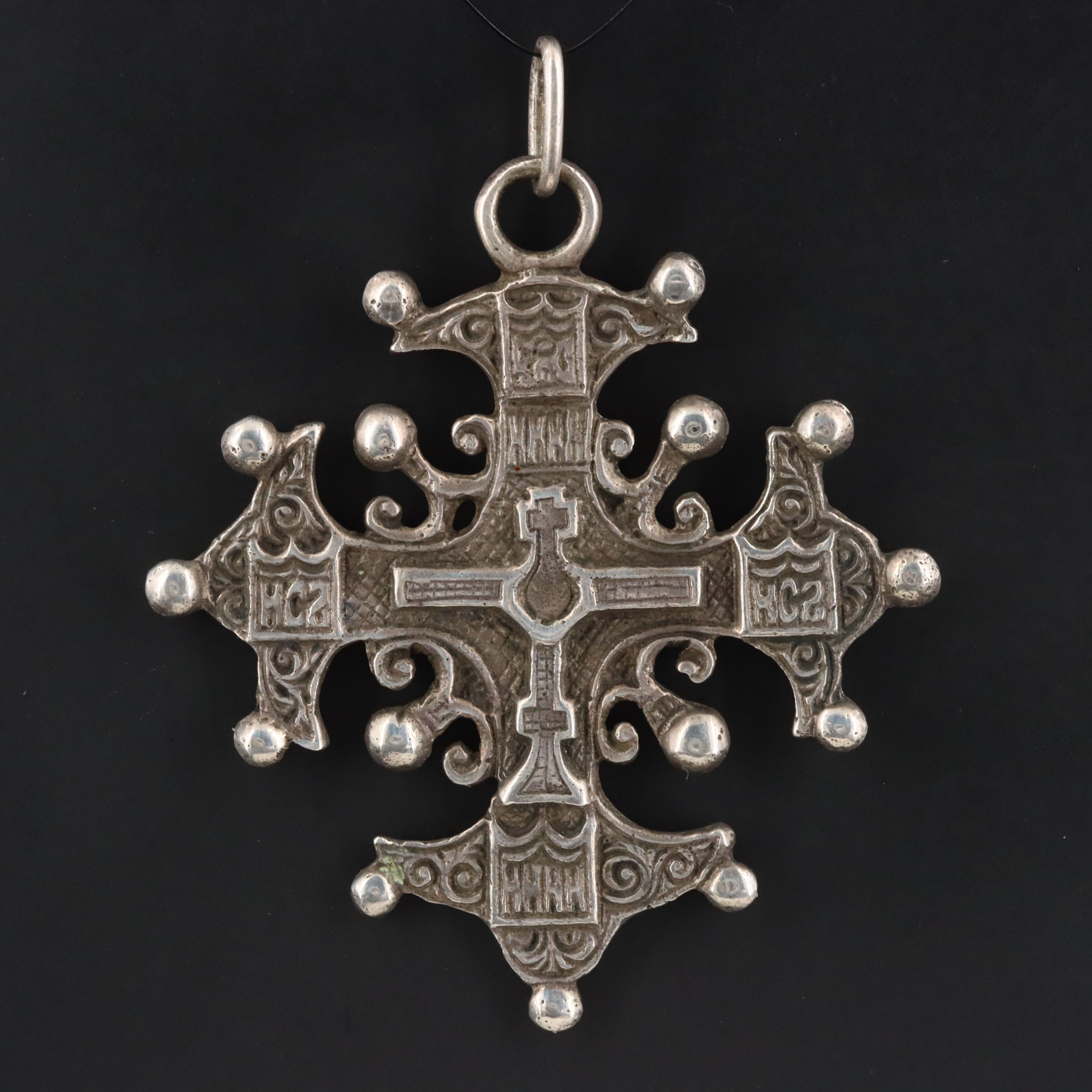 Vintage Fratelli Coppini 800 Silver Renaissance Revival Style Cross Pendant