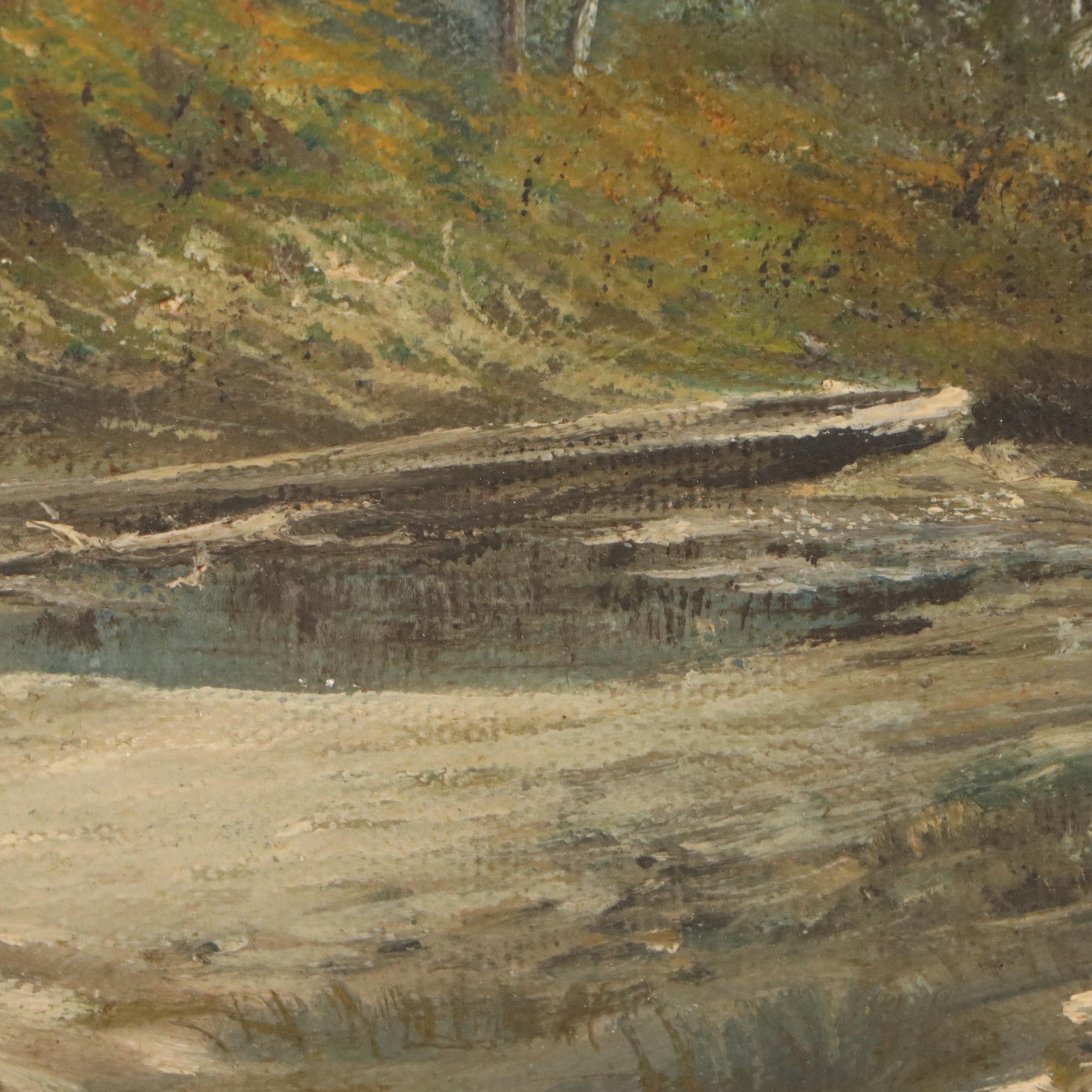 J. Heyne Oil Painting "Mt Gunnison Near Paonia," Mid-20th Century