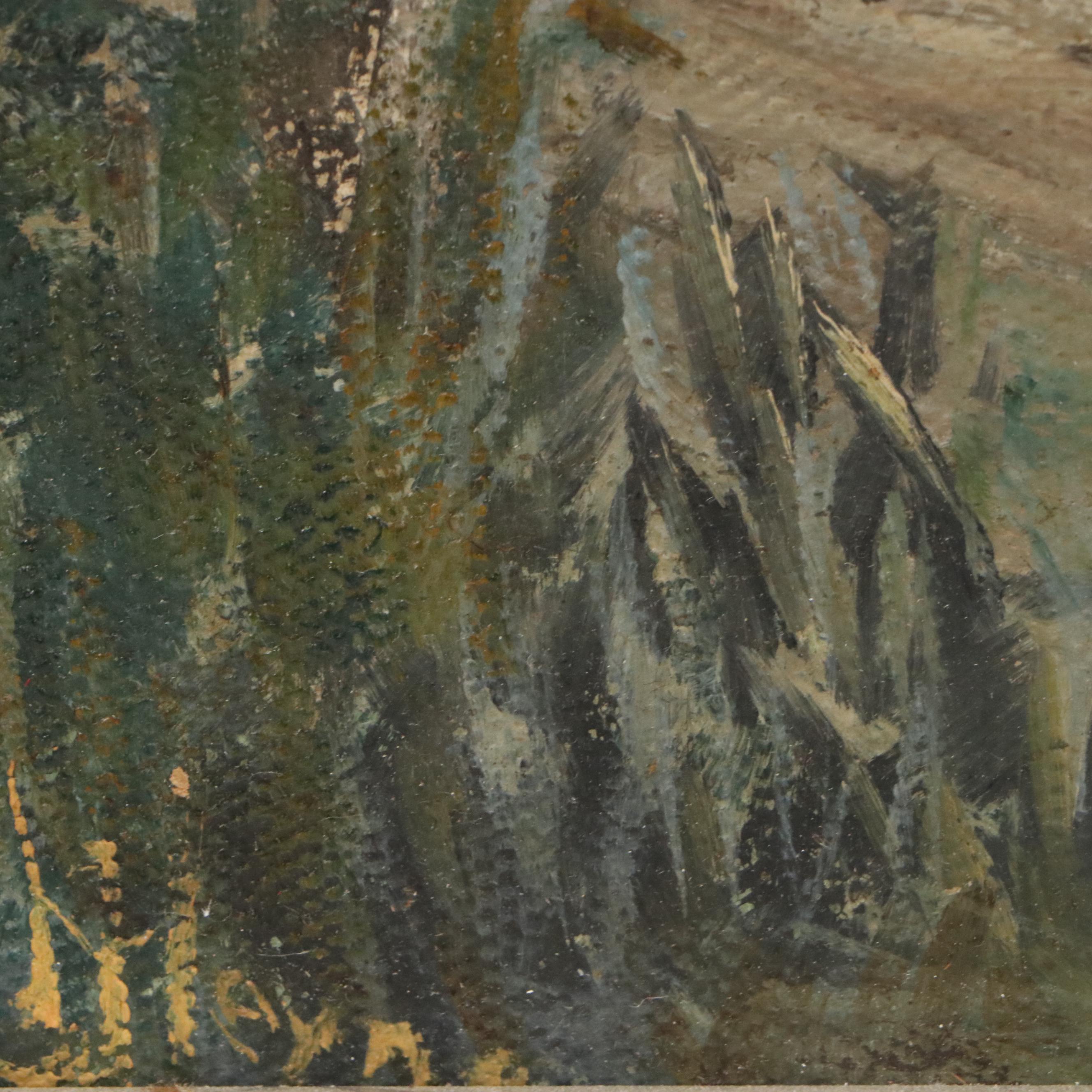 J. Heyne Oil Painting "Mt Gunnison Near Paonia," Mid-20th Century