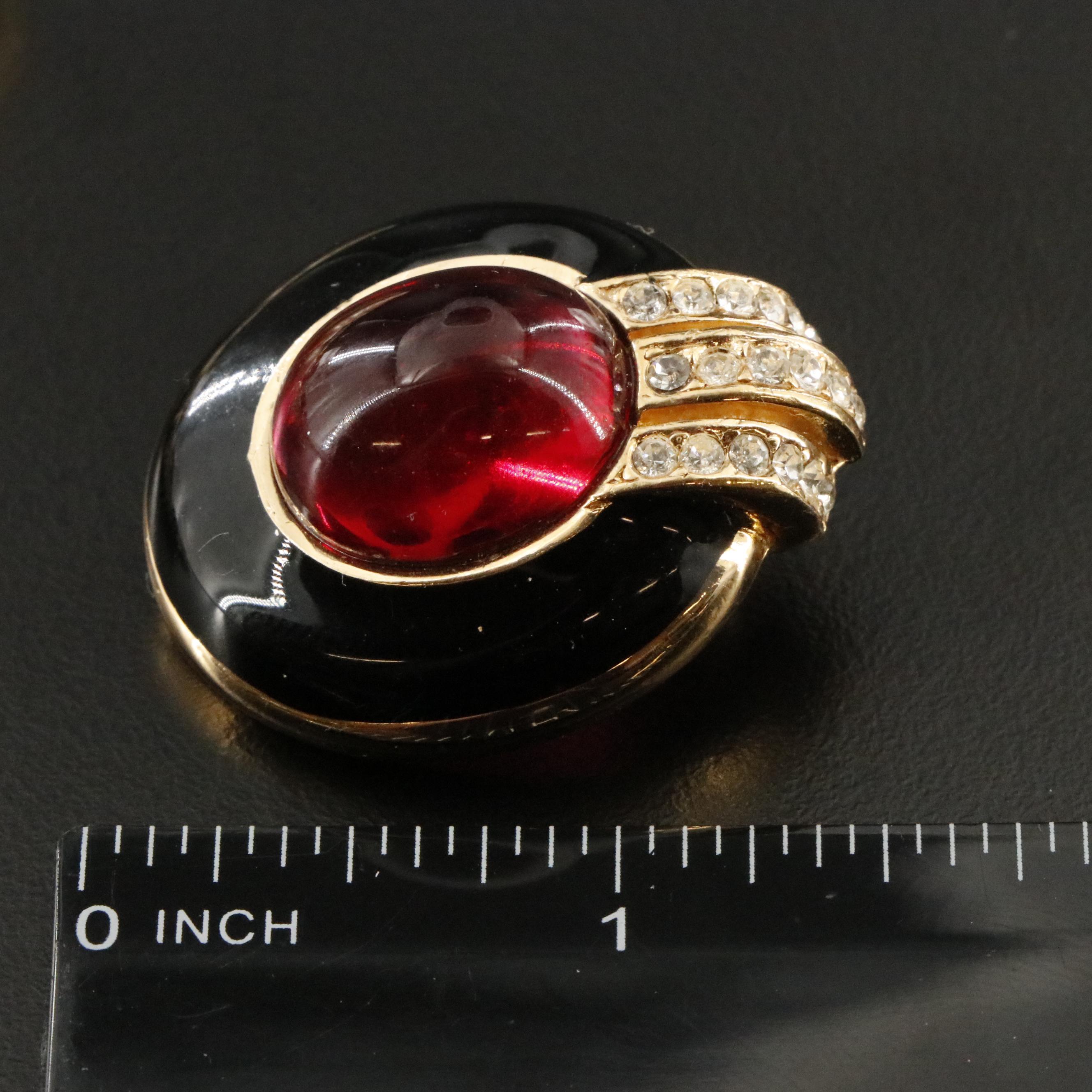 Ciner Jewel Tone Serpent Doorknocker Necklace and Earrings