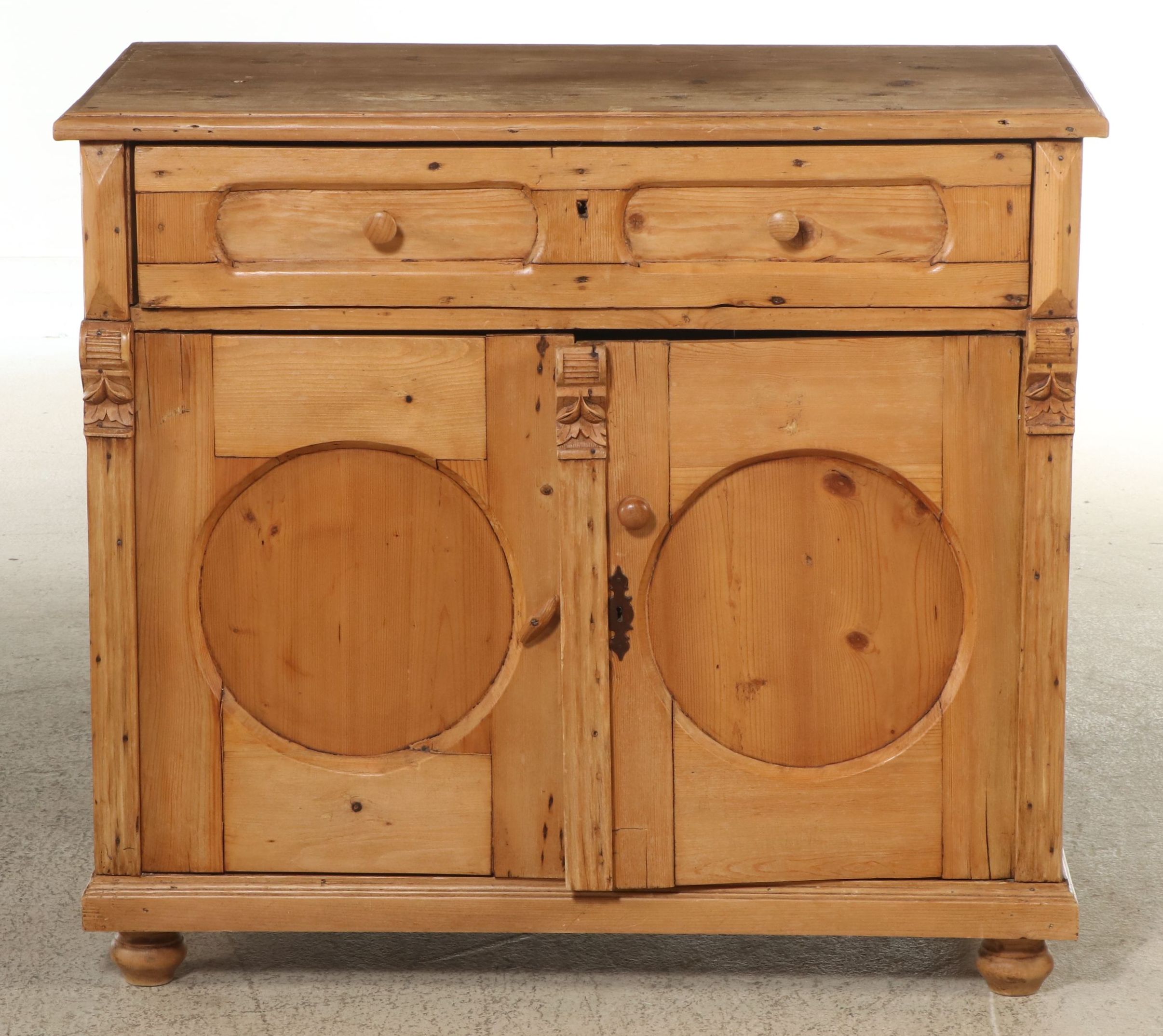 Austrian Carved Pine Sideboard, Late 19th Century