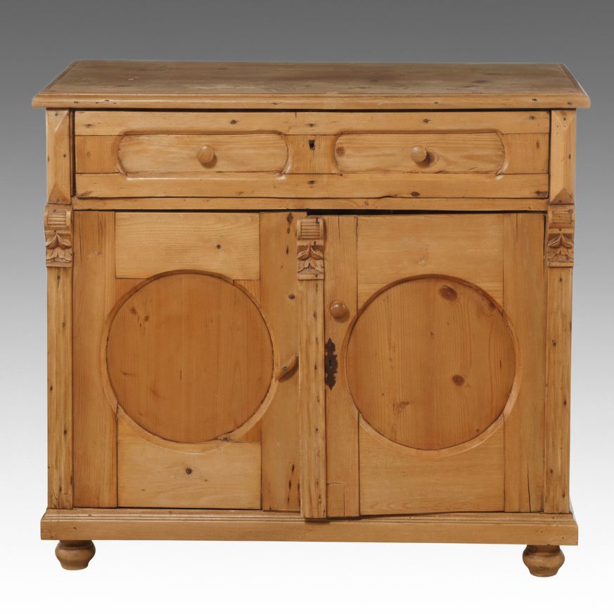 Austrian Carved Pine Sideboard, Late 19th Century