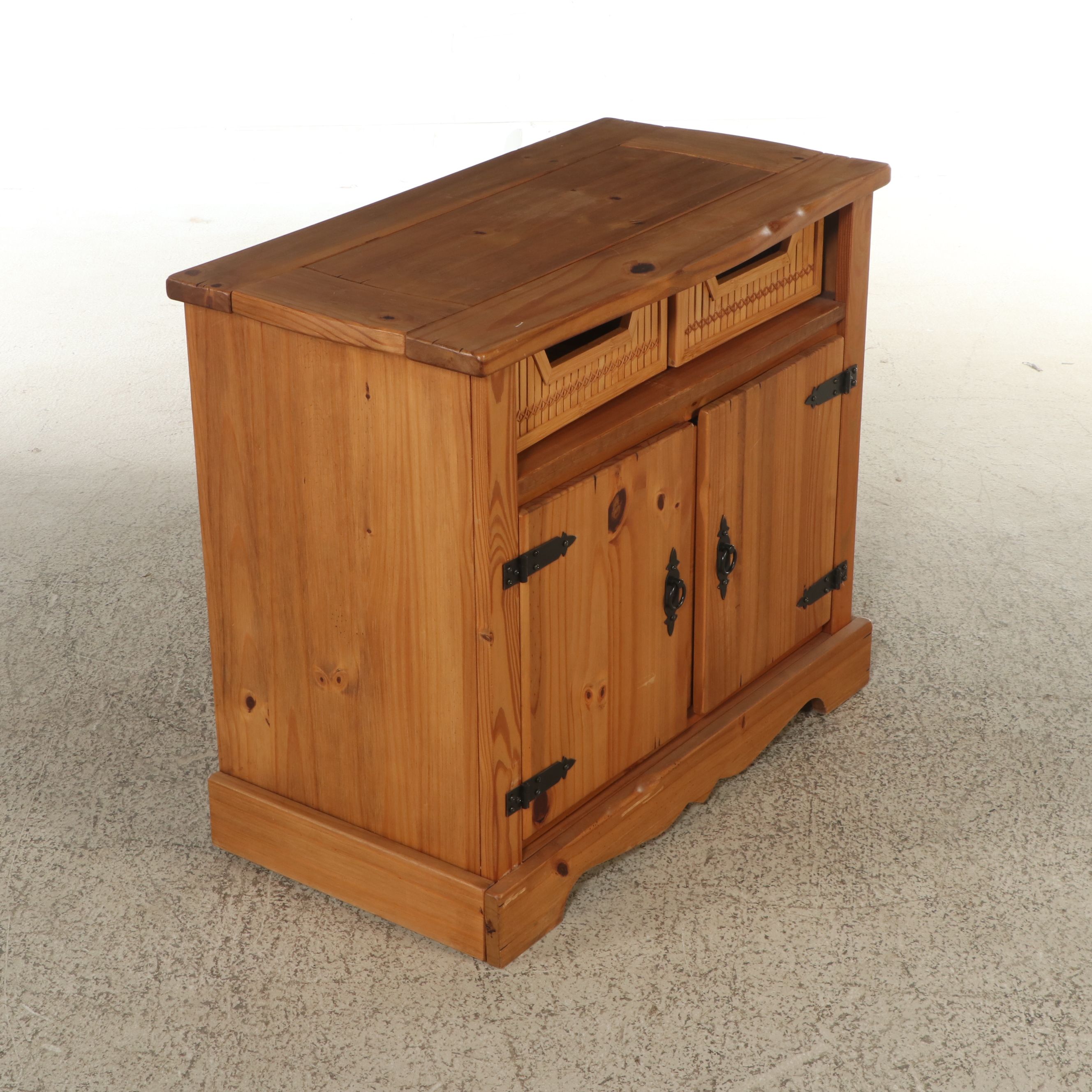 Pier 1 Imports Rustic Style Pine Cabinet
