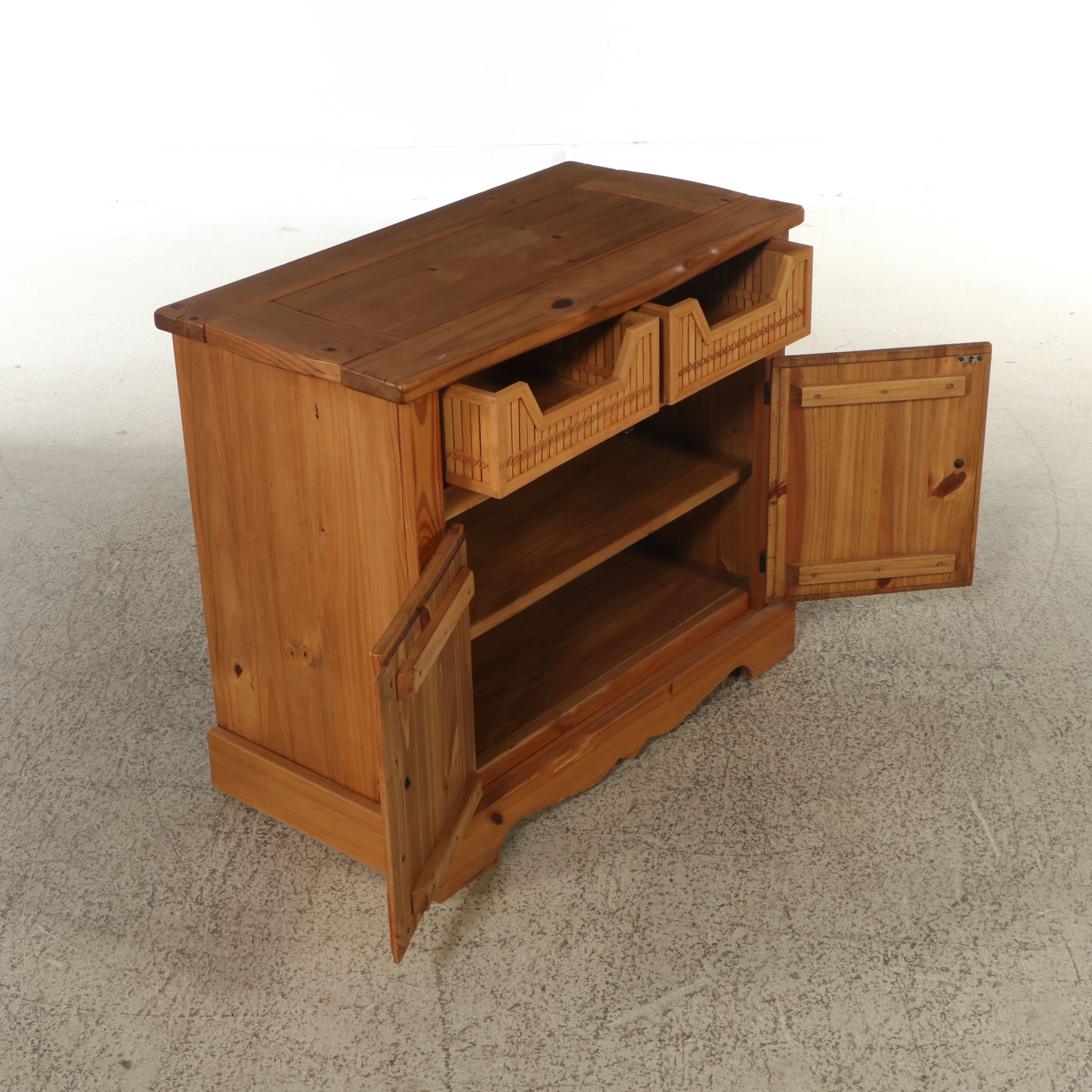 Pier 1 Imports Rustic Style Pine Cabinet