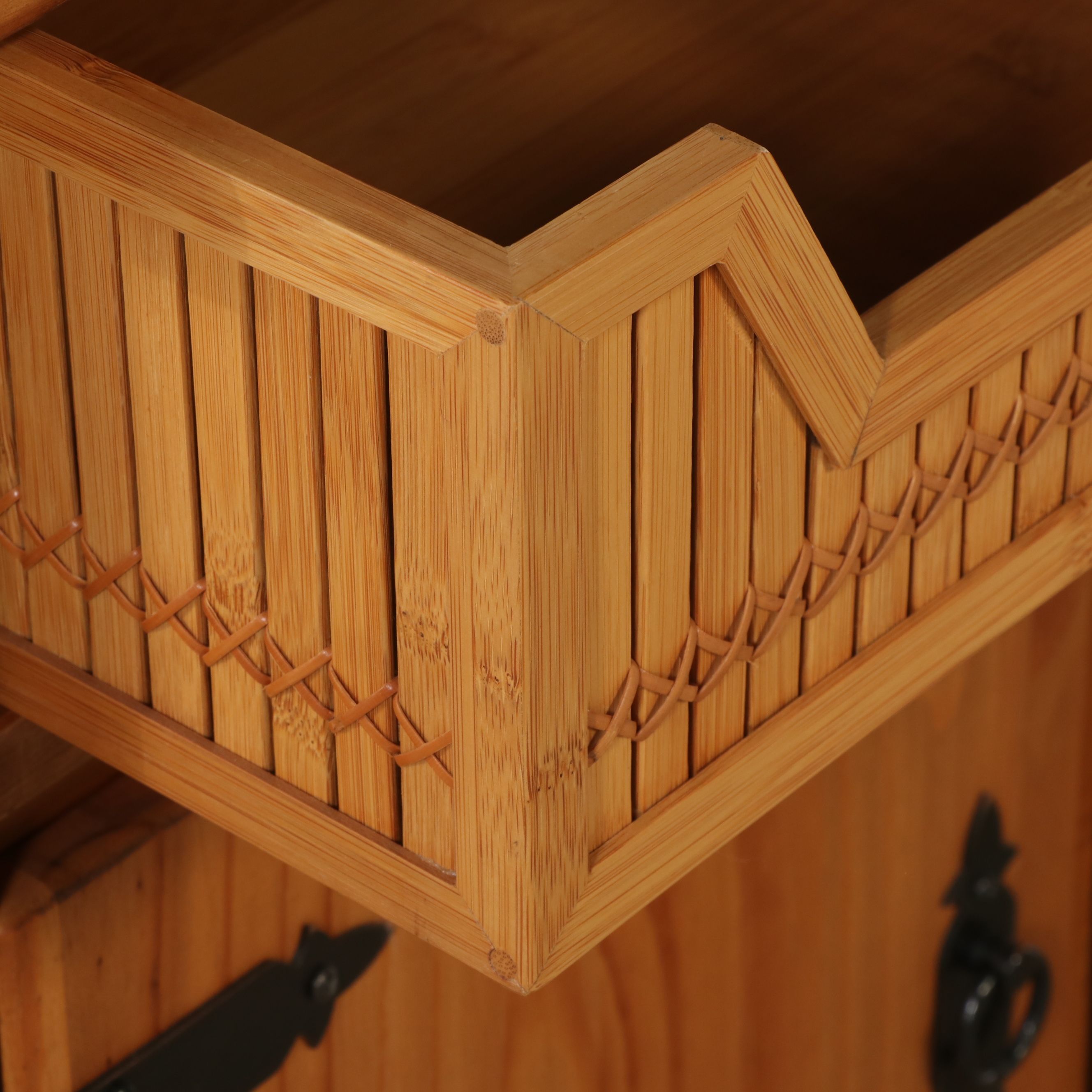 Pier 1 Imports Rustic Style Pine Cabinet