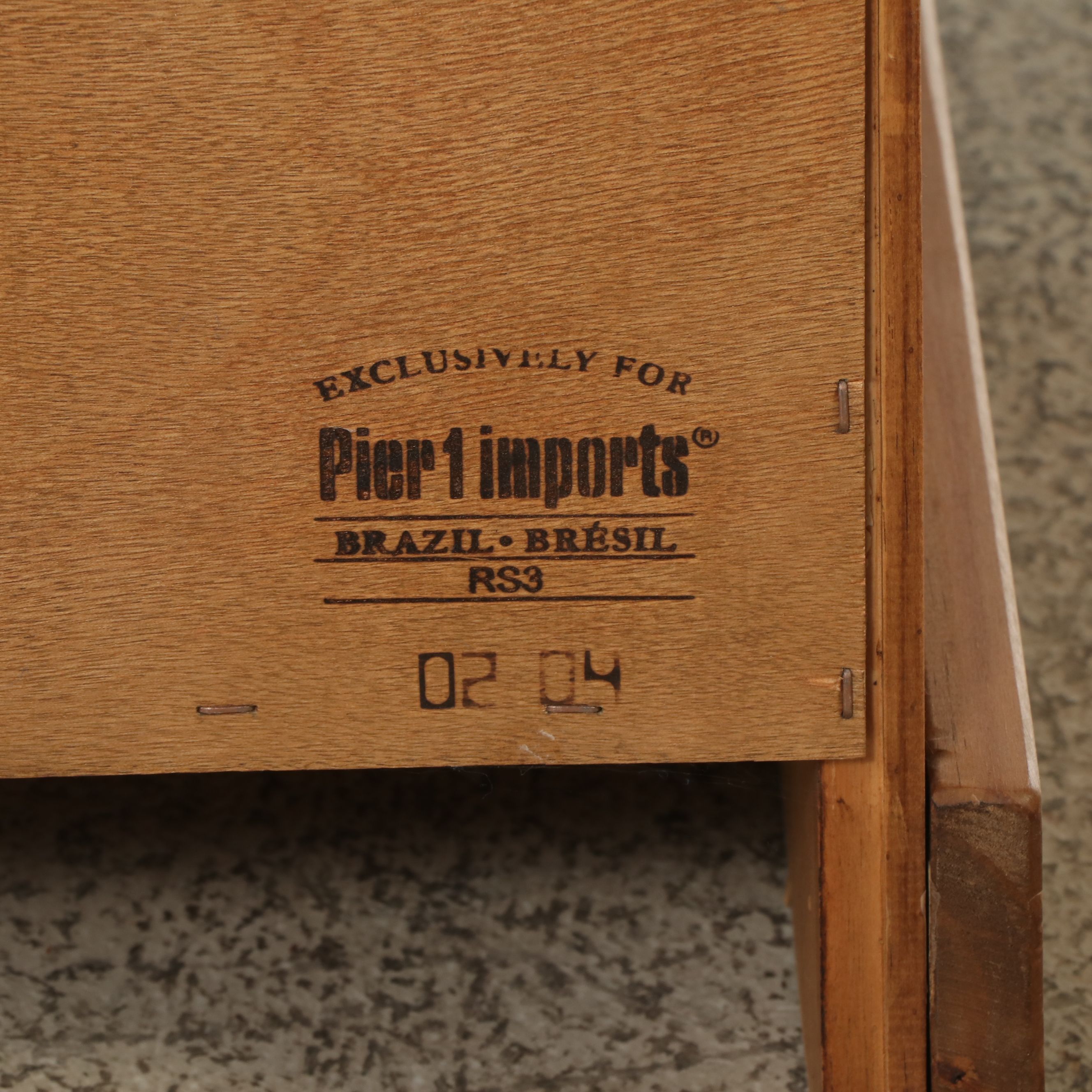 Pier 1 Imports Rustic Style Pine Cabinet