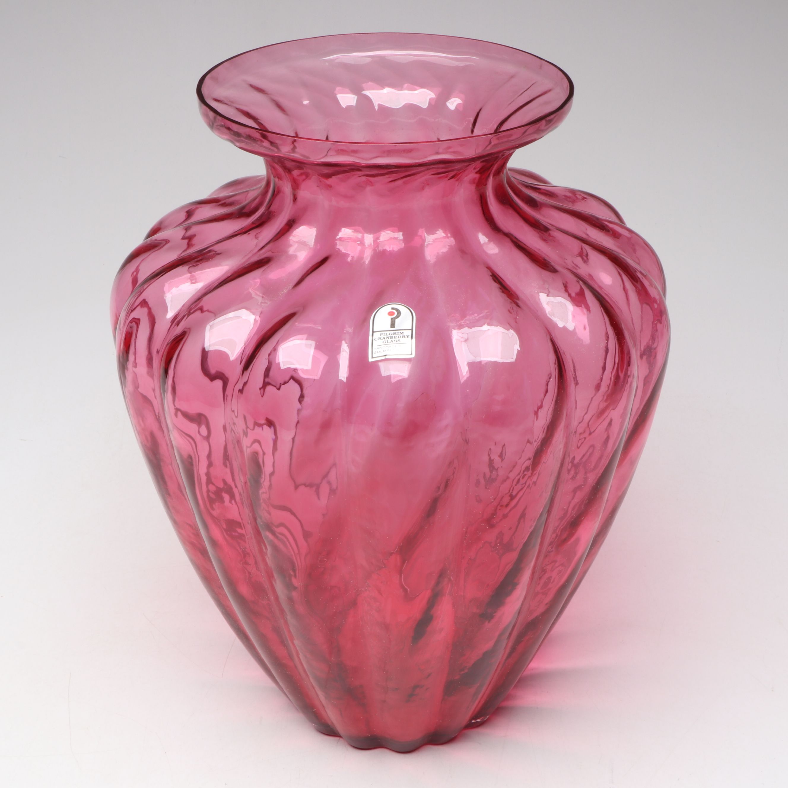 Pilgrim "Camille" and More Handblown Cranberry Glass Vases