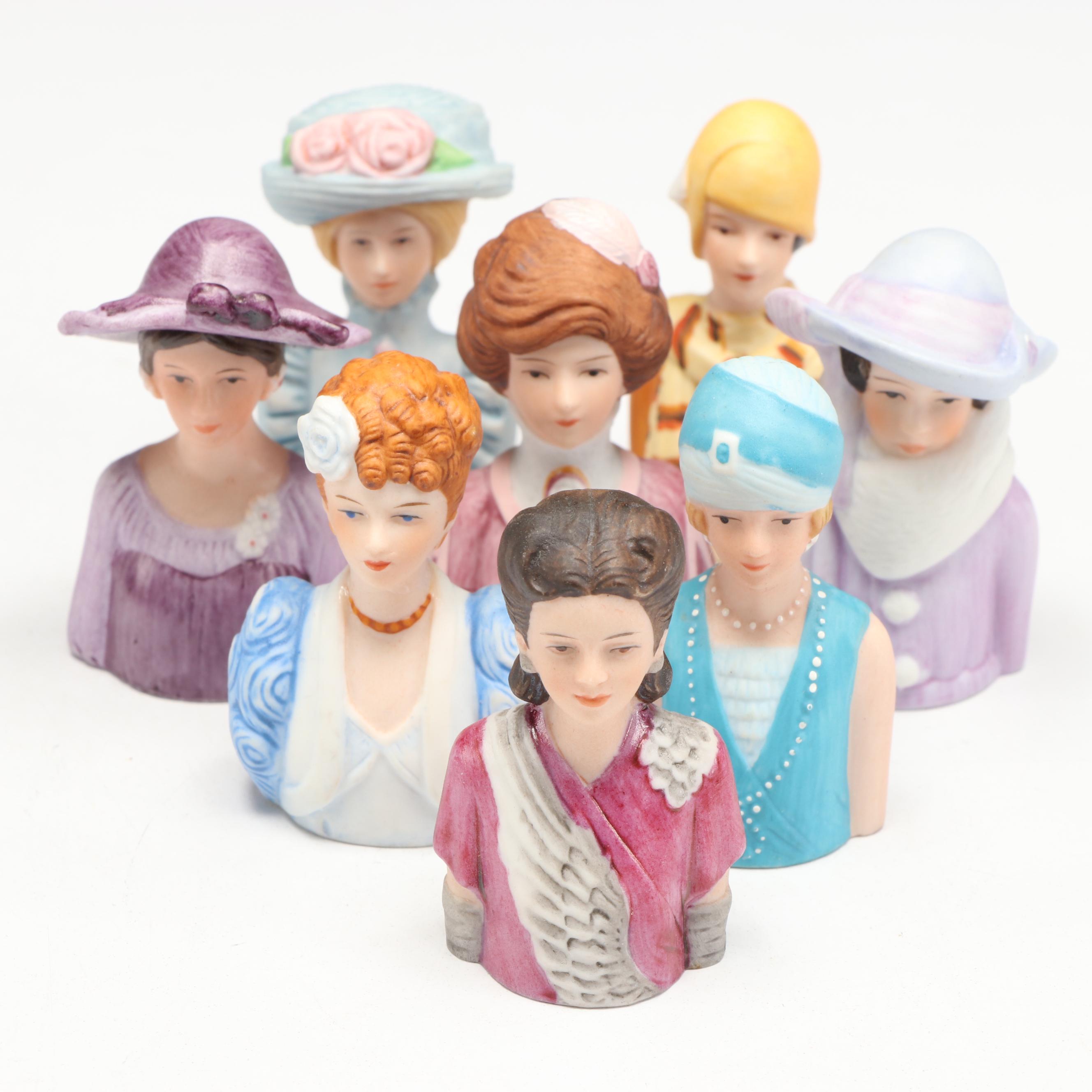 Avon Porcelain "American Fashion Thimbles," Late 20th Century