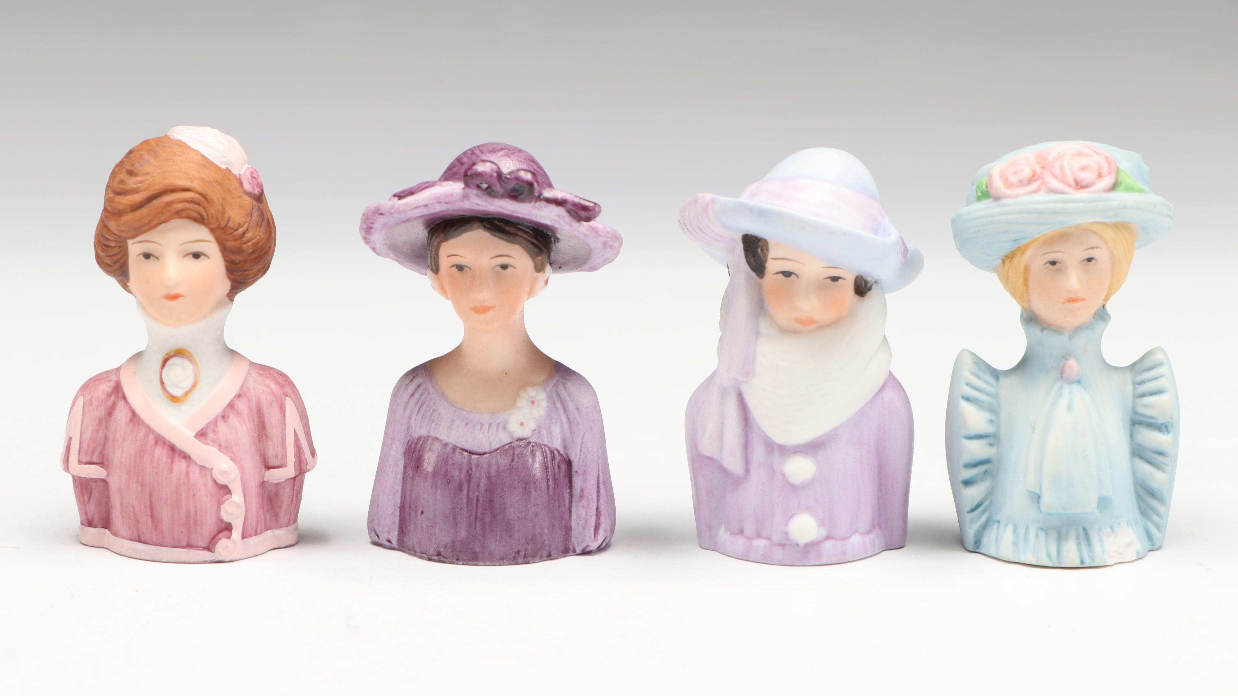 Avon Porcelain "American Fashion Thimbles," Late 20th Century
