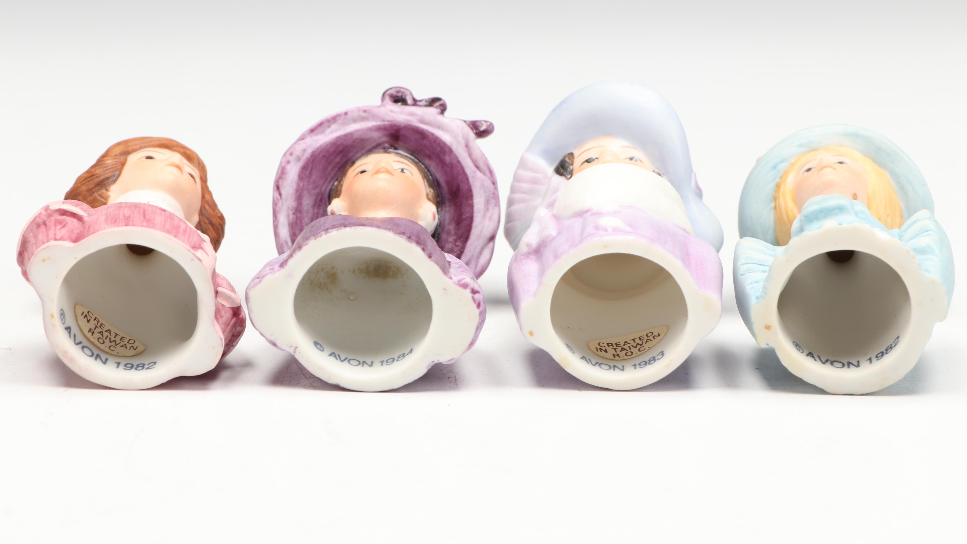 Avon Porcelain "American Fashion Thimbles," Late 20th Century