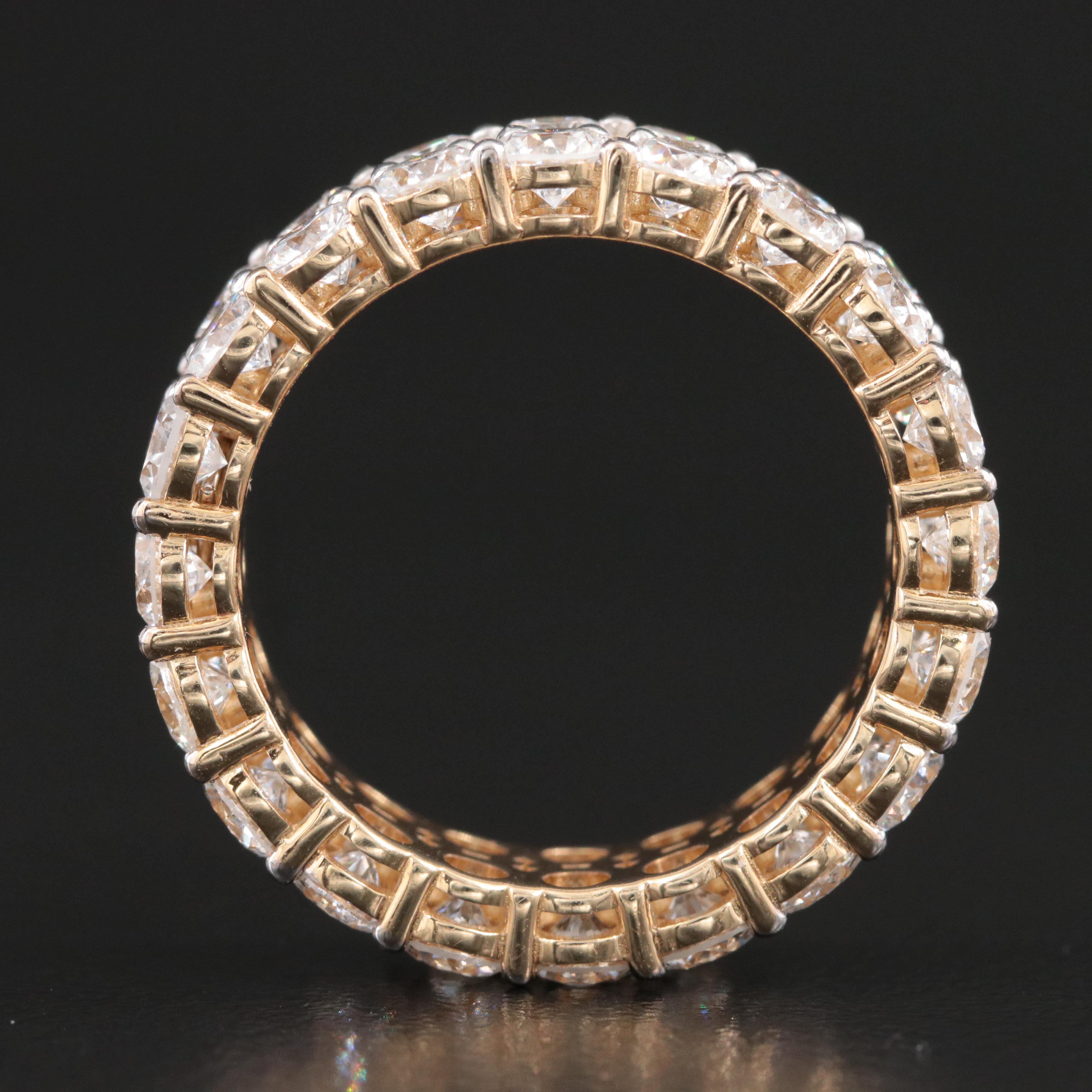 14K 5.67 CTW Lab Grown Diamond Double Row Eternity Band