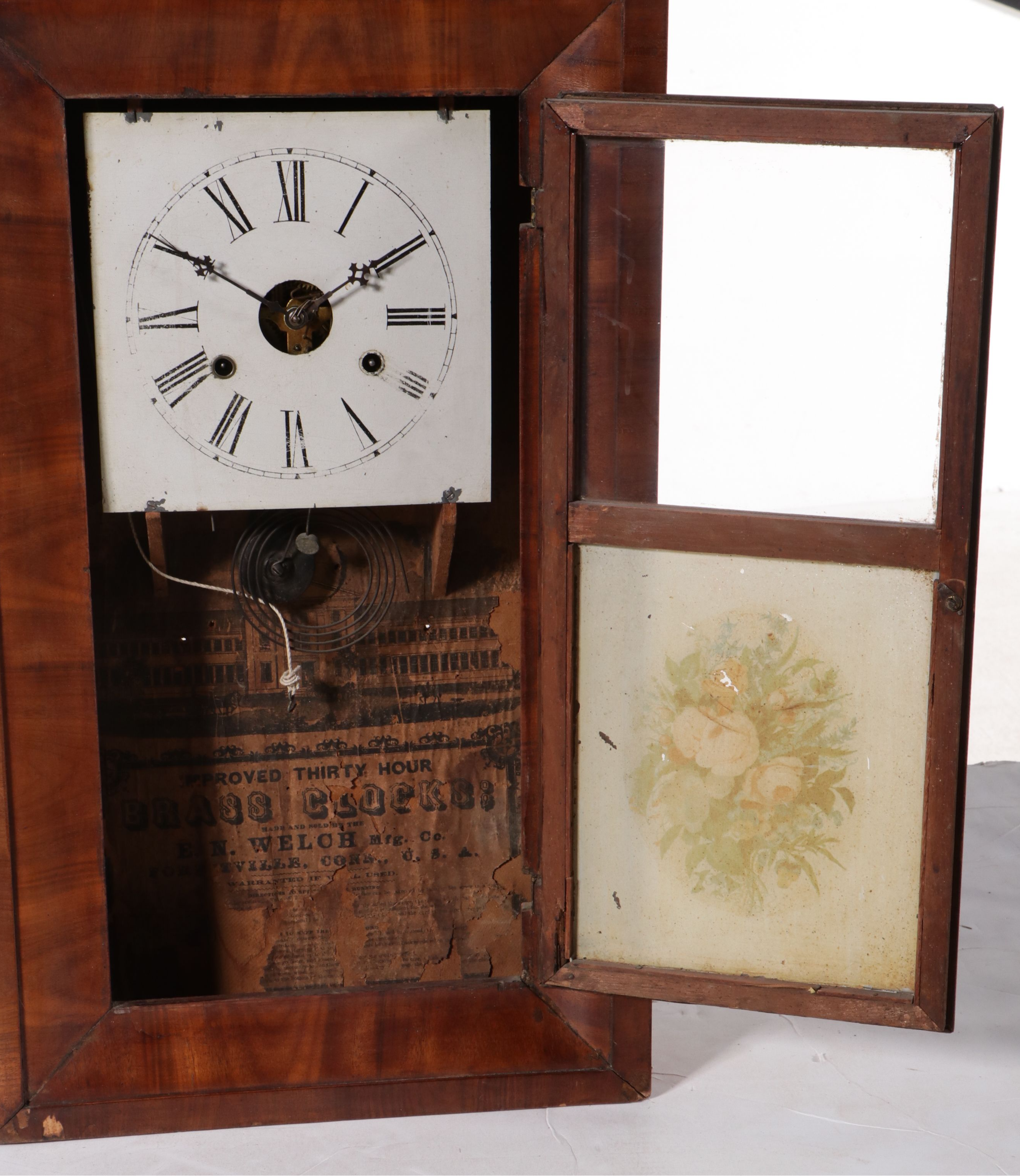 E.N. Welch Mahogany Ogee Clock, Late 19th Century