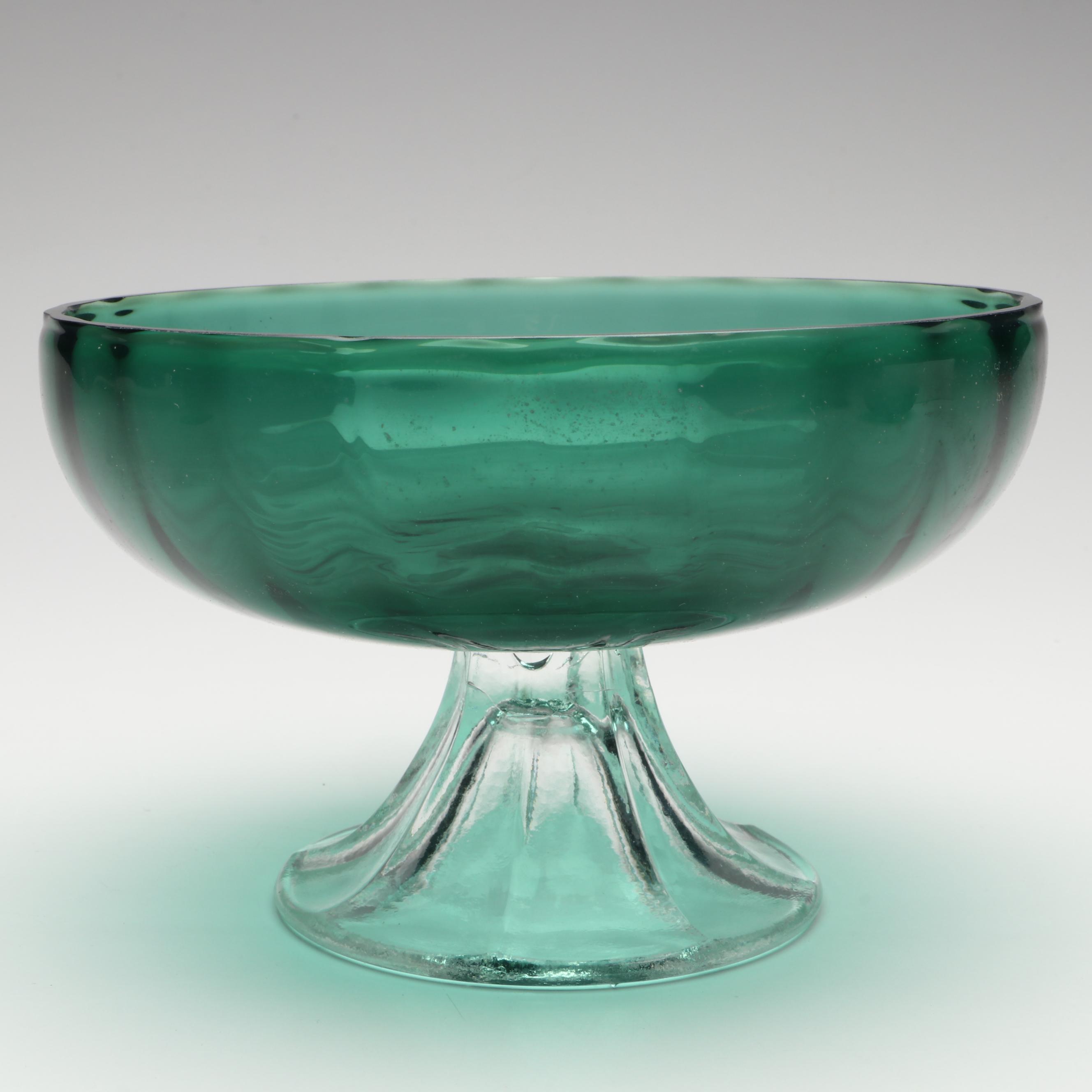 Adams & Co. Blue Uranium Glass Castor Set with Anchor Hocking and More Glass